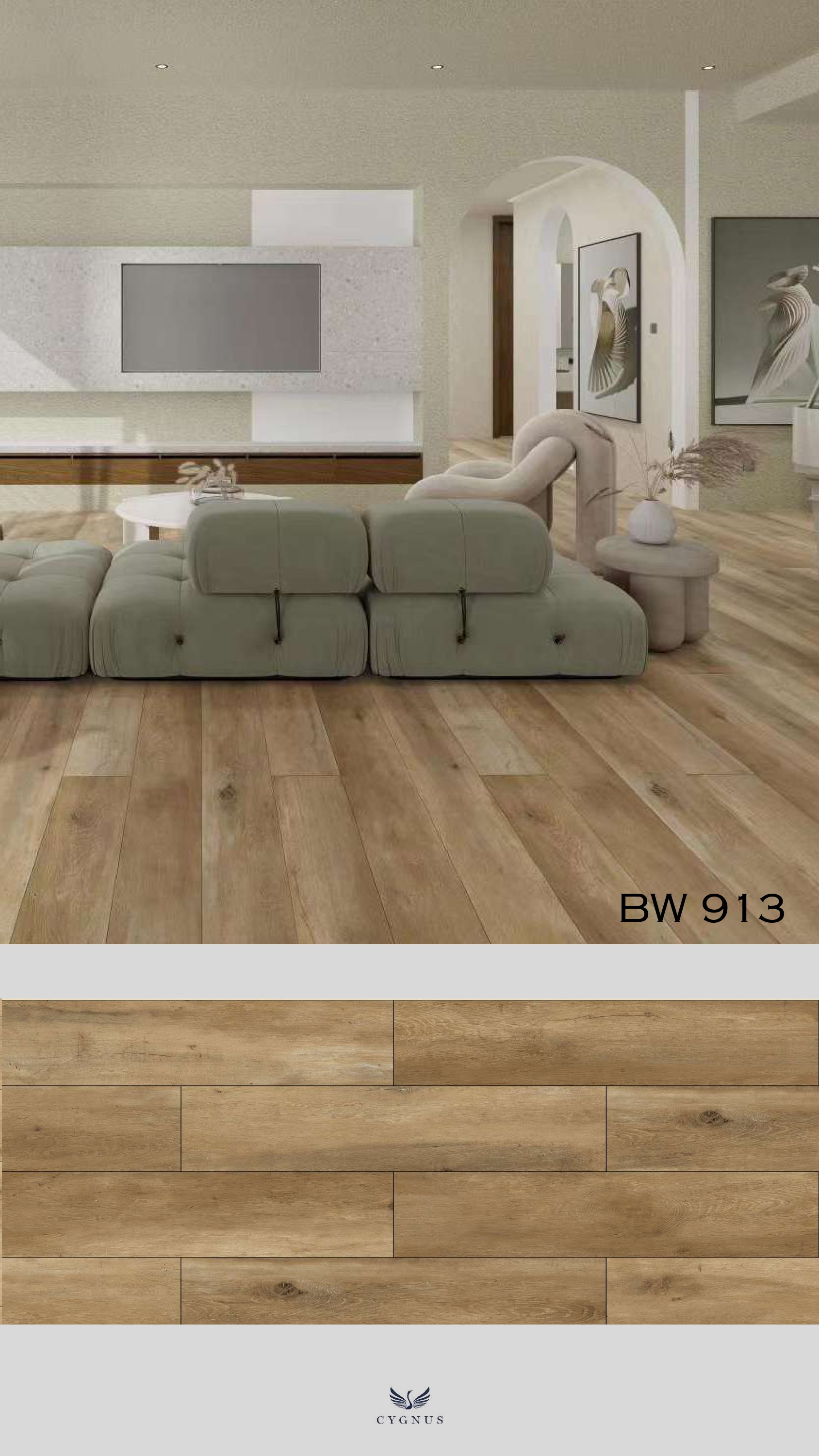 BW 913 WS Barnwood Herringbone Laminate Flooring - Durable & Stylish