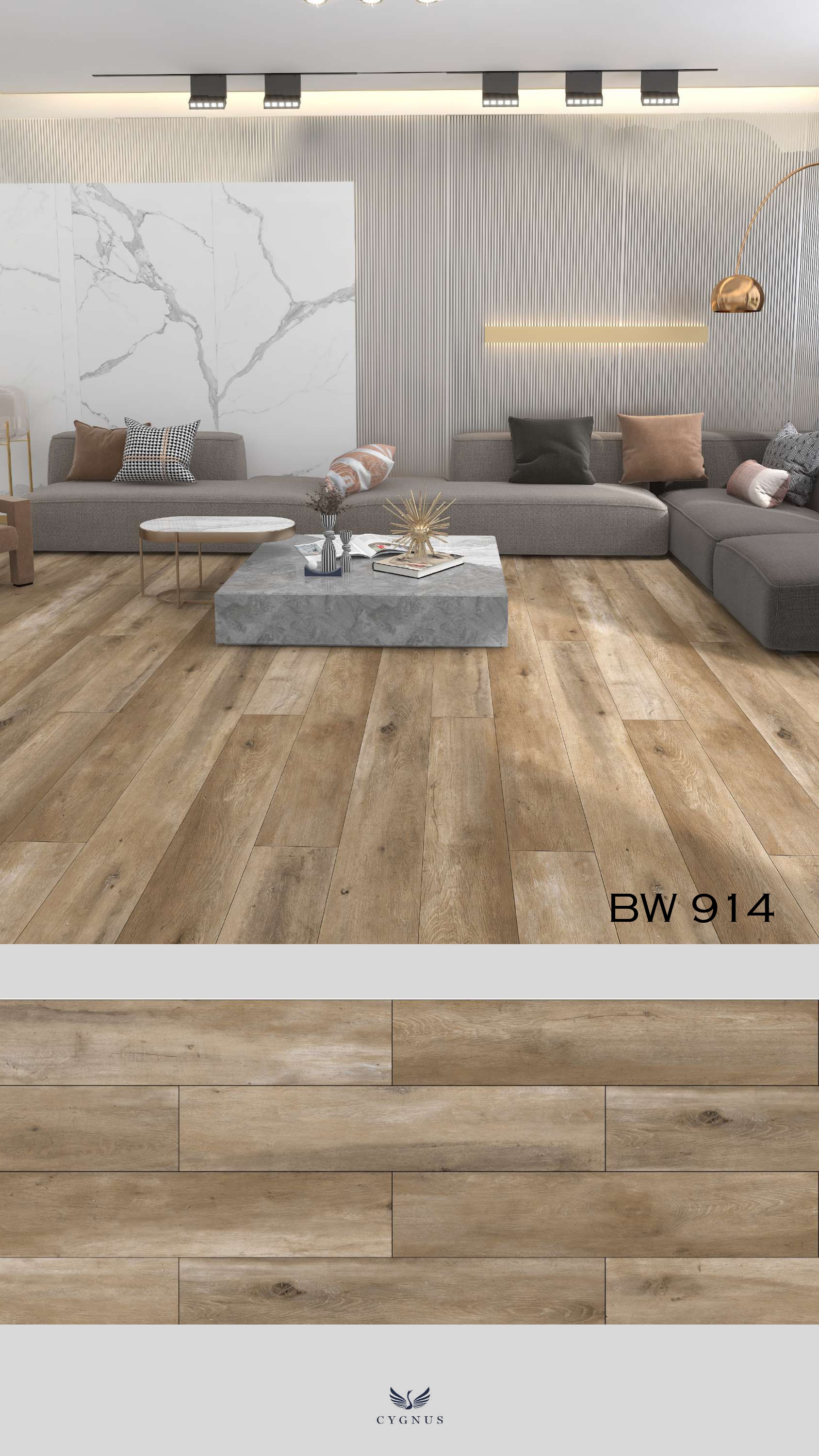 BW 914 WS Barnwood Herringbone Laminate Flooring - Durable & Stylish