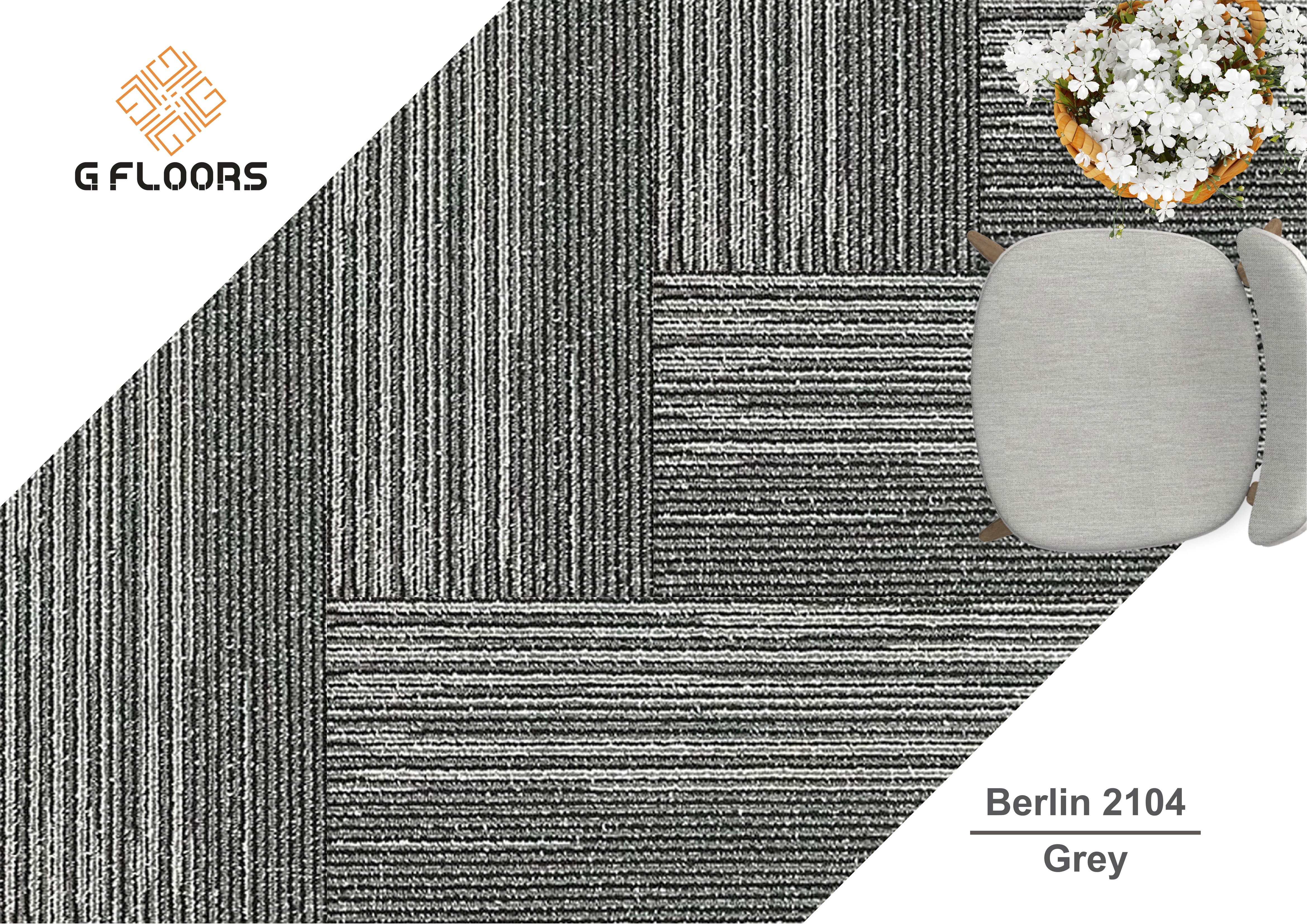 Berlin Carpet Planks 2104-Grey - Durable & Stylish