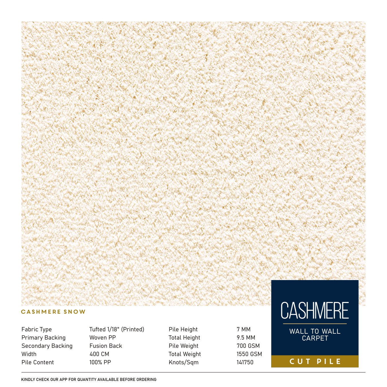 Cashmere Snow Carpet Tile – Stylish & Durable