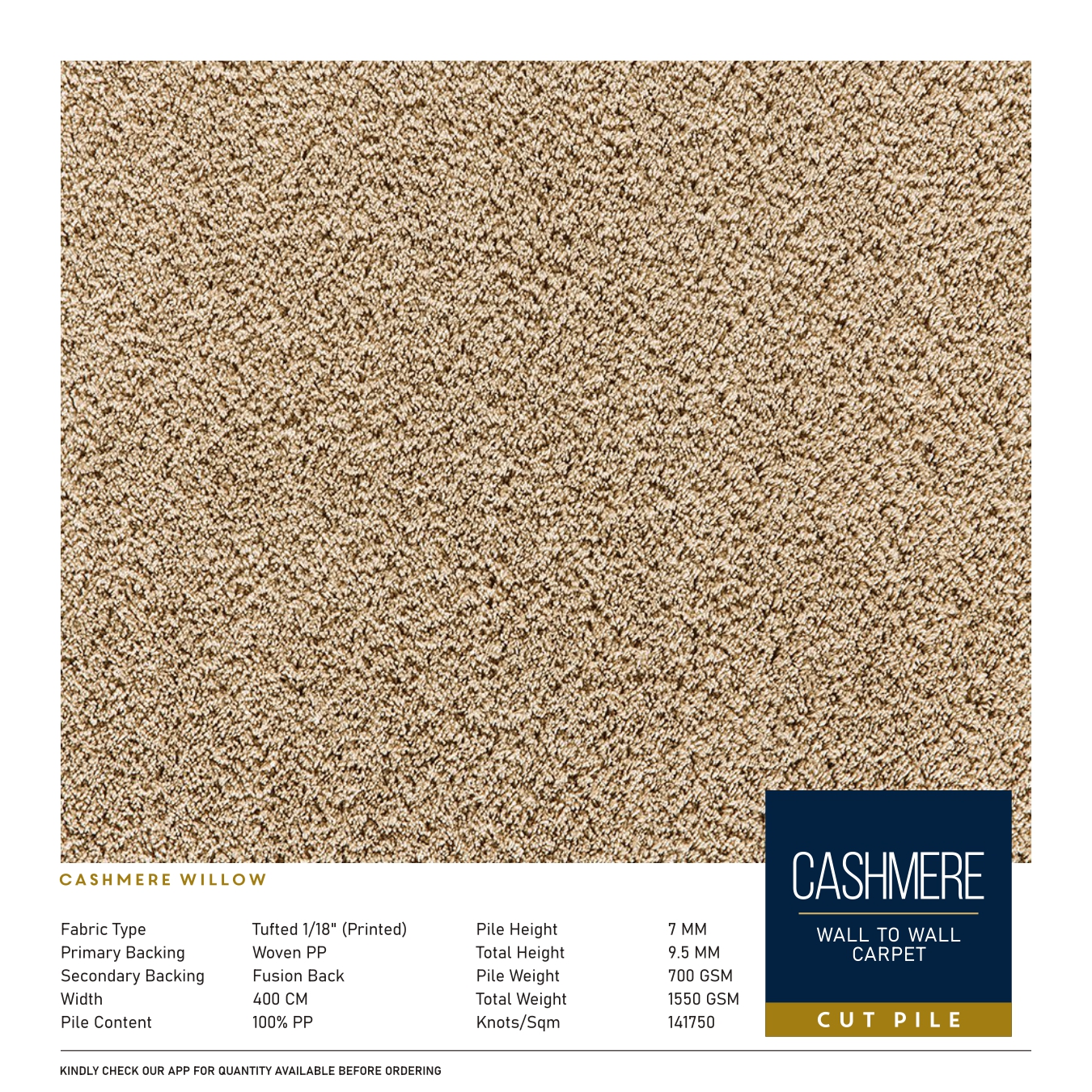 Cashmere Willow Carpet Tile – Stylish & Durable