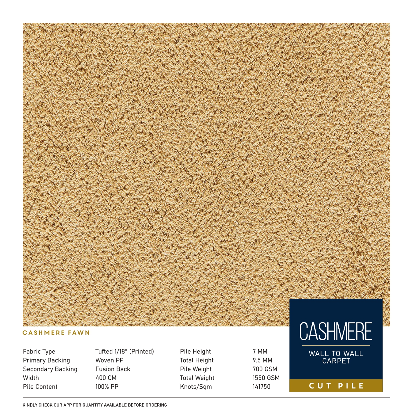 Cashmere Fawn Carpet Tile – Stylish & Durable