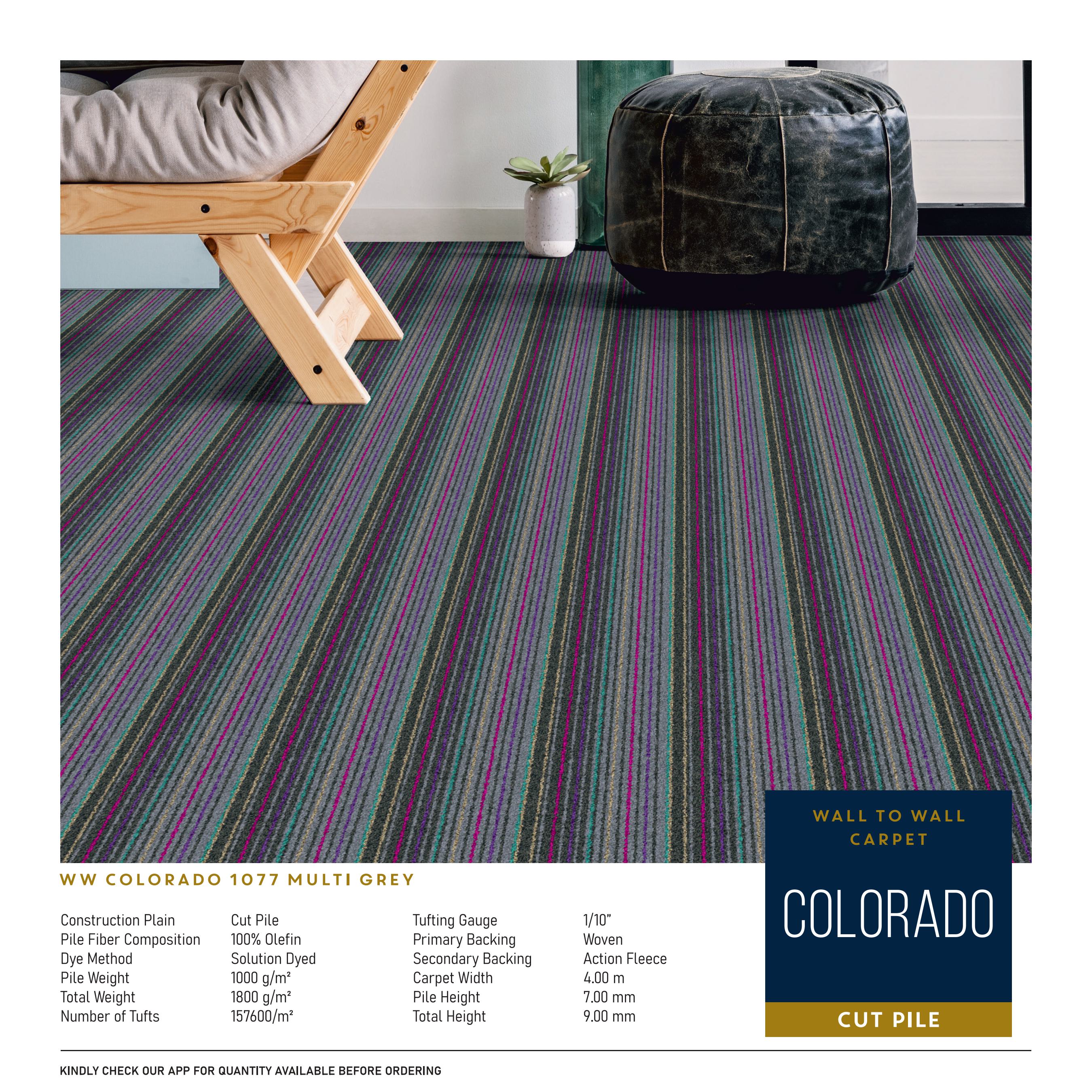 WW Colorado 1077 Multi Grey Carpet Tile – Stylish & Durable