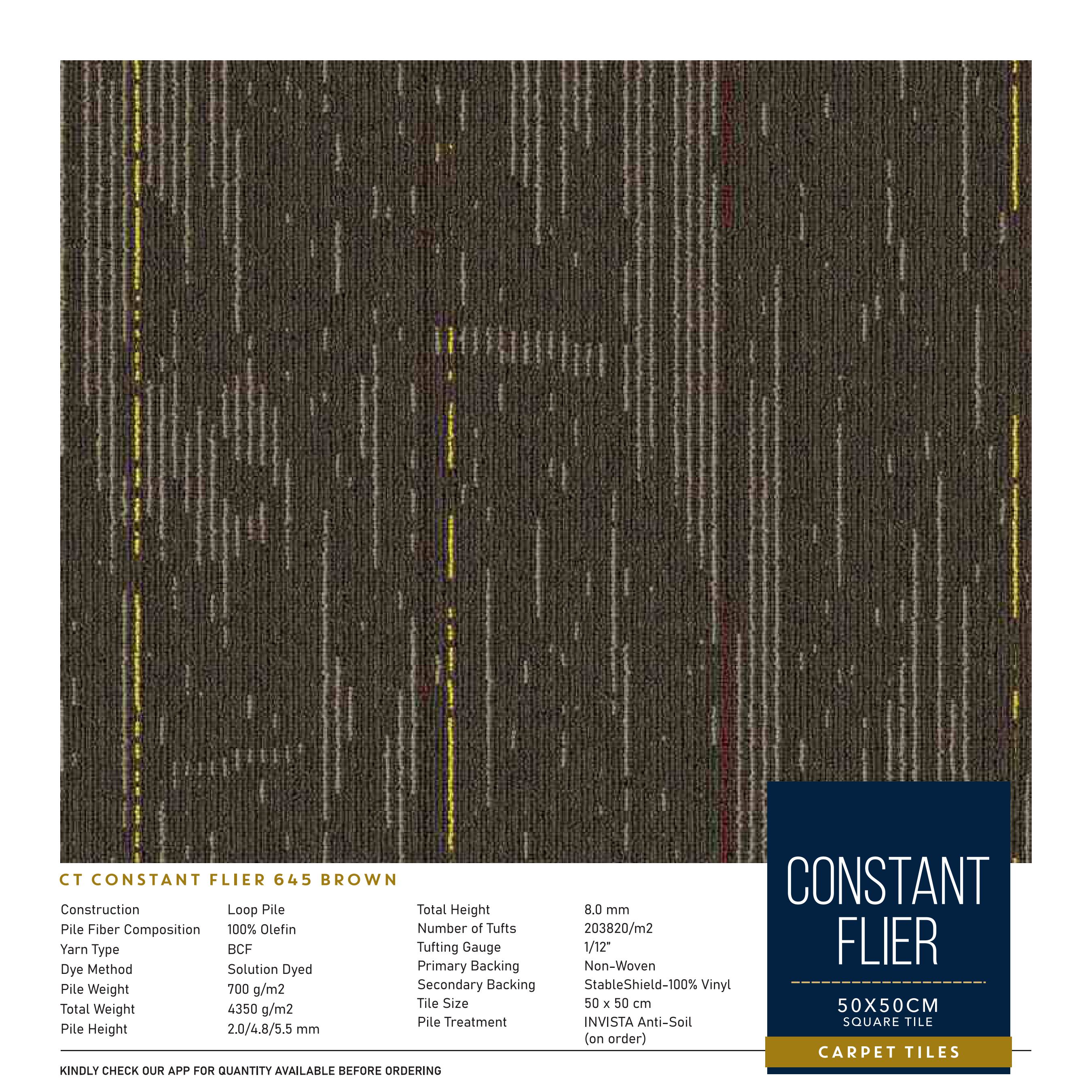 Constant Flier 645 Brown Carpet Tile – Divine Design