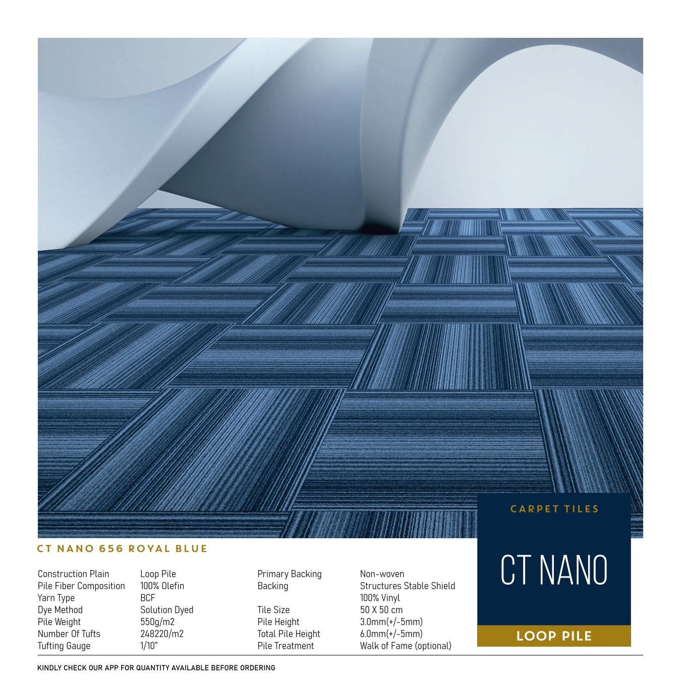 Nano 656 Royal Blue Carpet Tile – Divine Design