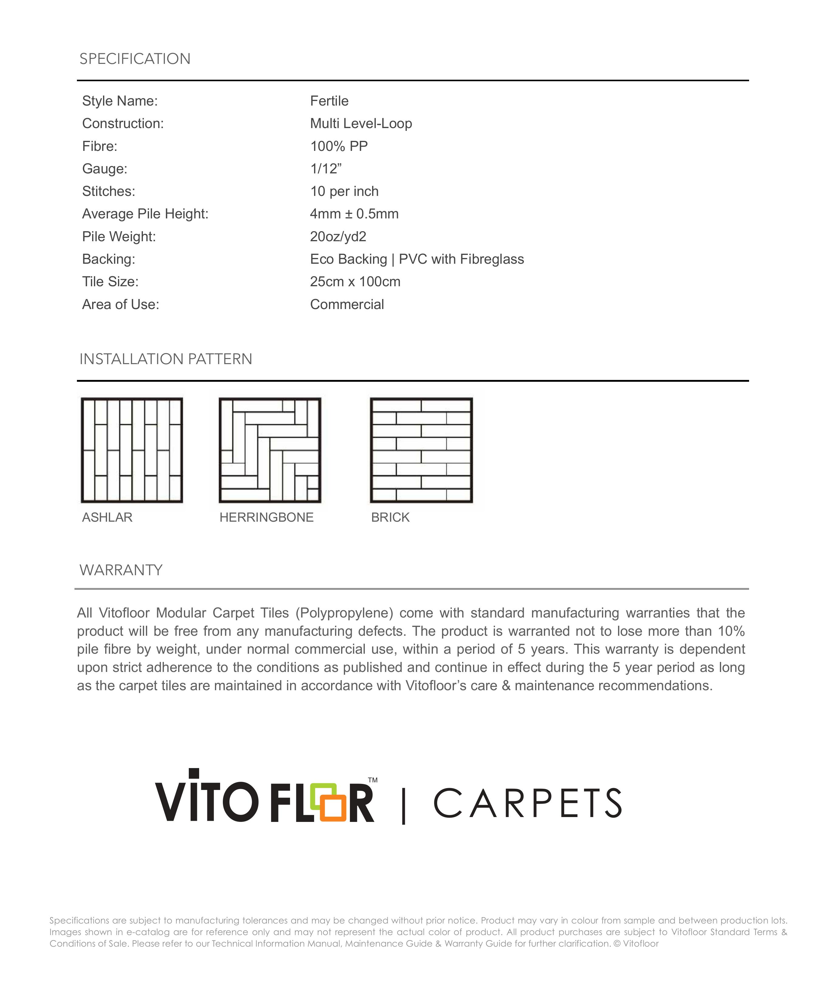 Fertile Carpet Tile - Durable Vito Floor Solution