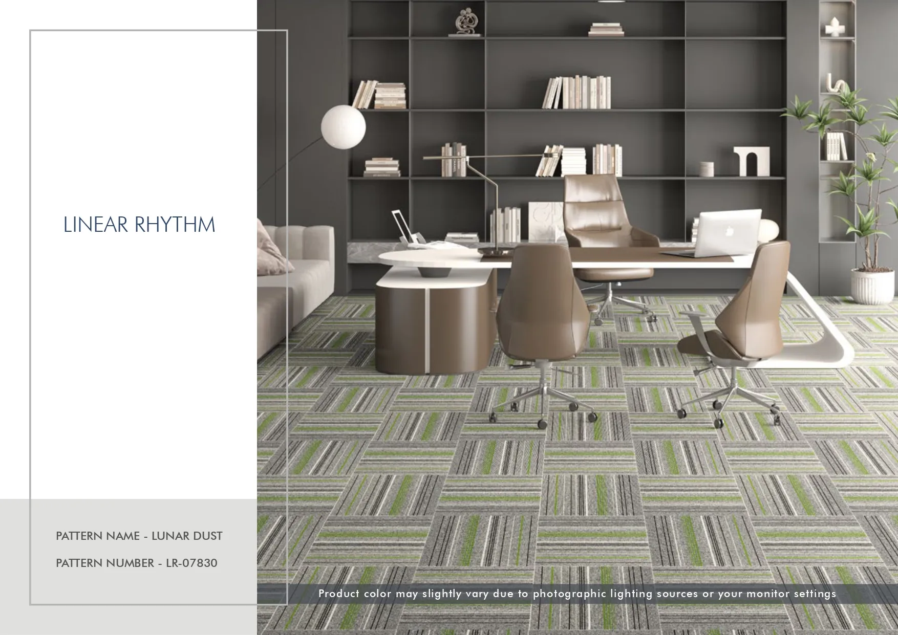 Linear Rhythm Carpet Tile - Lunar DustLR-07830