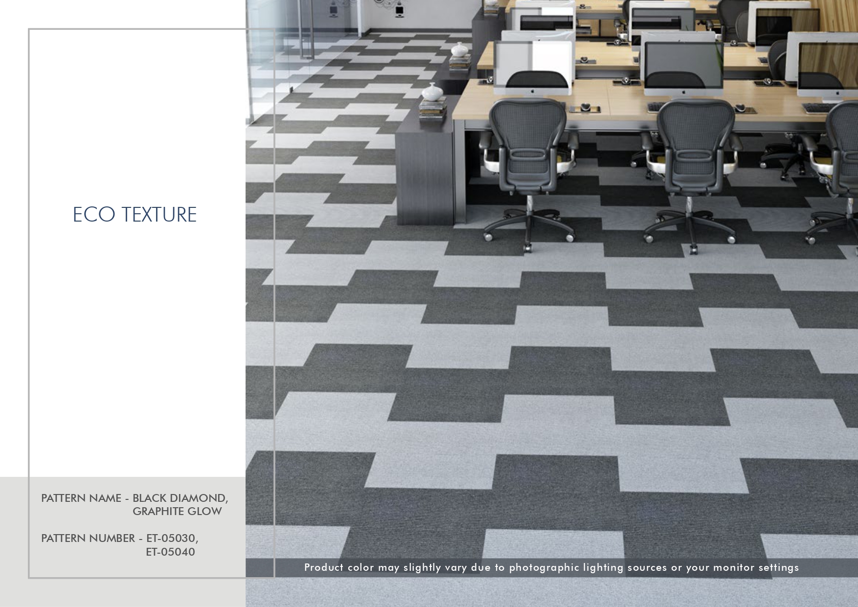 BLACK DIAMOND  ET-05030 Eco Texture Excel Prime Carpet Tile - Durable & Stylish