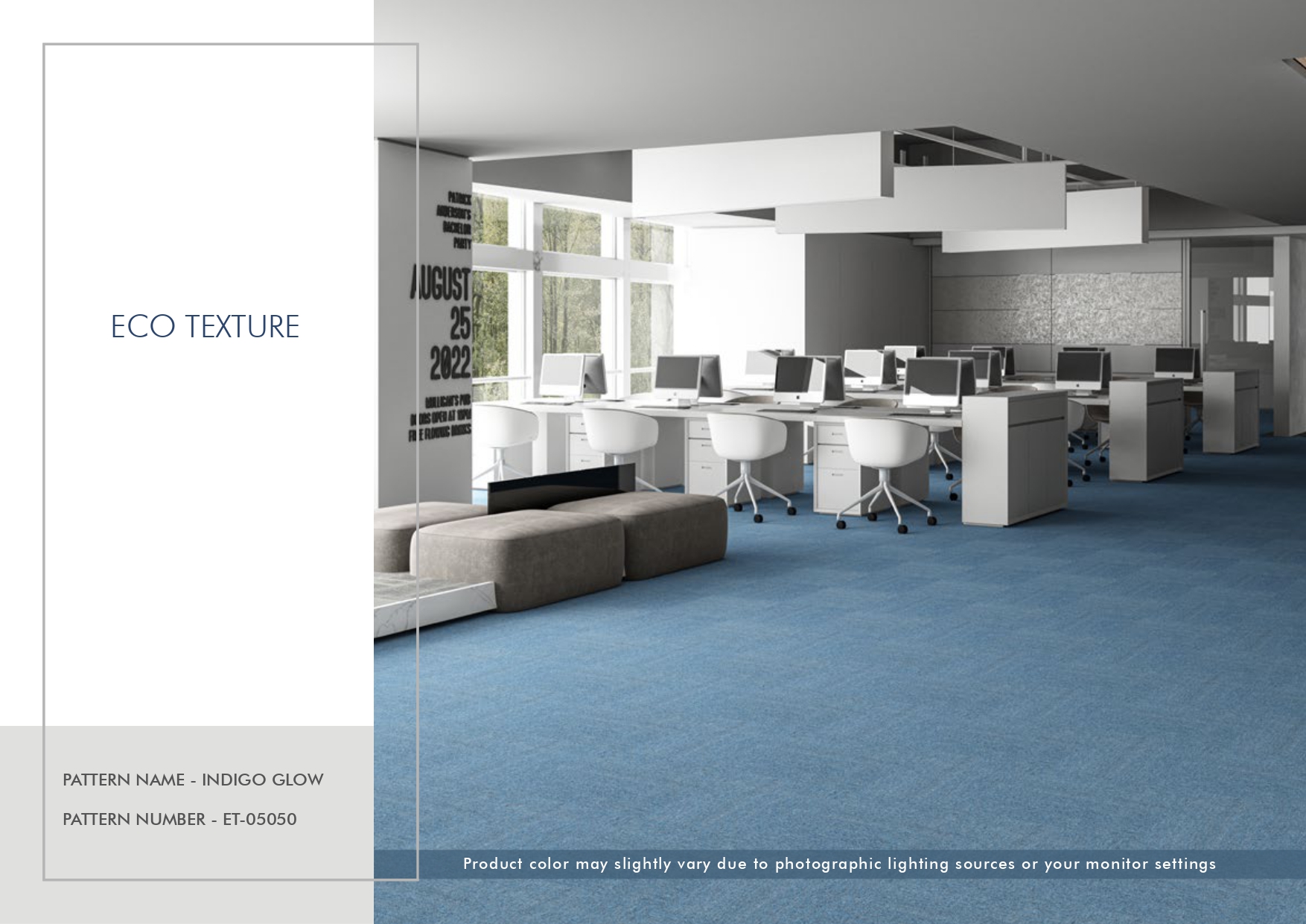 Indigo Glow ET-05050 Eco Texture Excel Prime Carpet Tile - Durable & Stylish