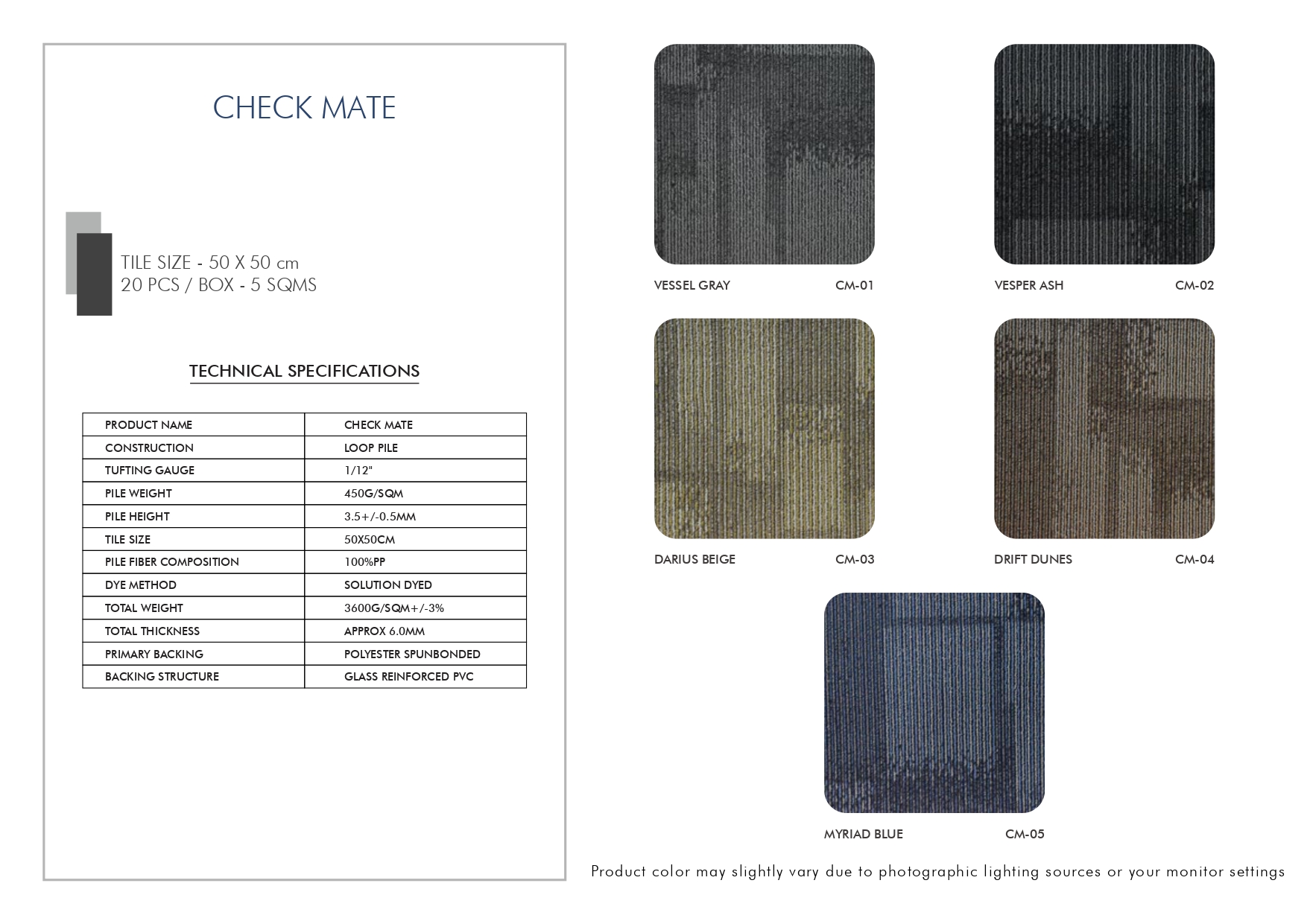 M Carpet Tile Excel Prime by Checkmate