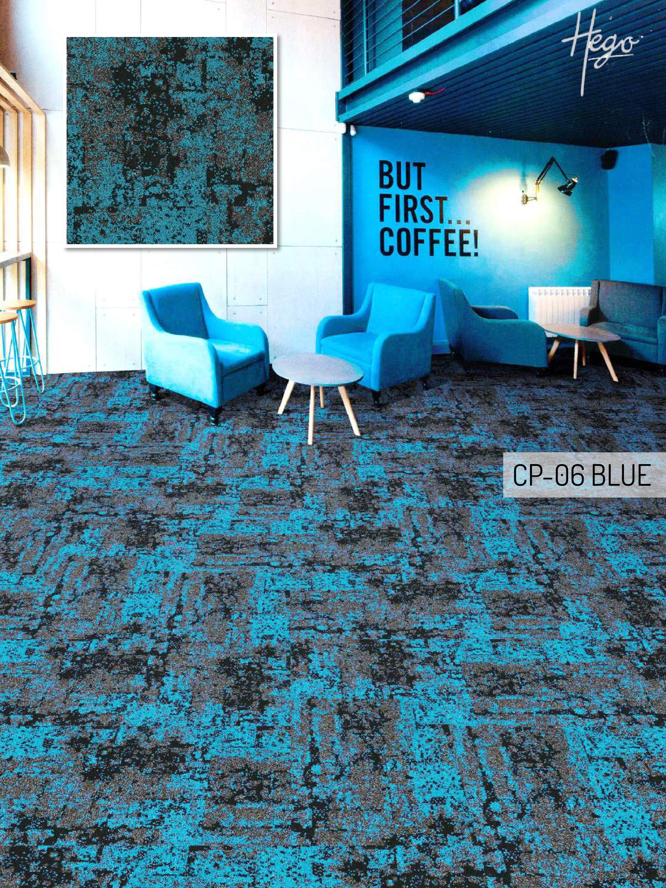 Color Point Carpet Tile CP-06 Blue - Durable & Stylish