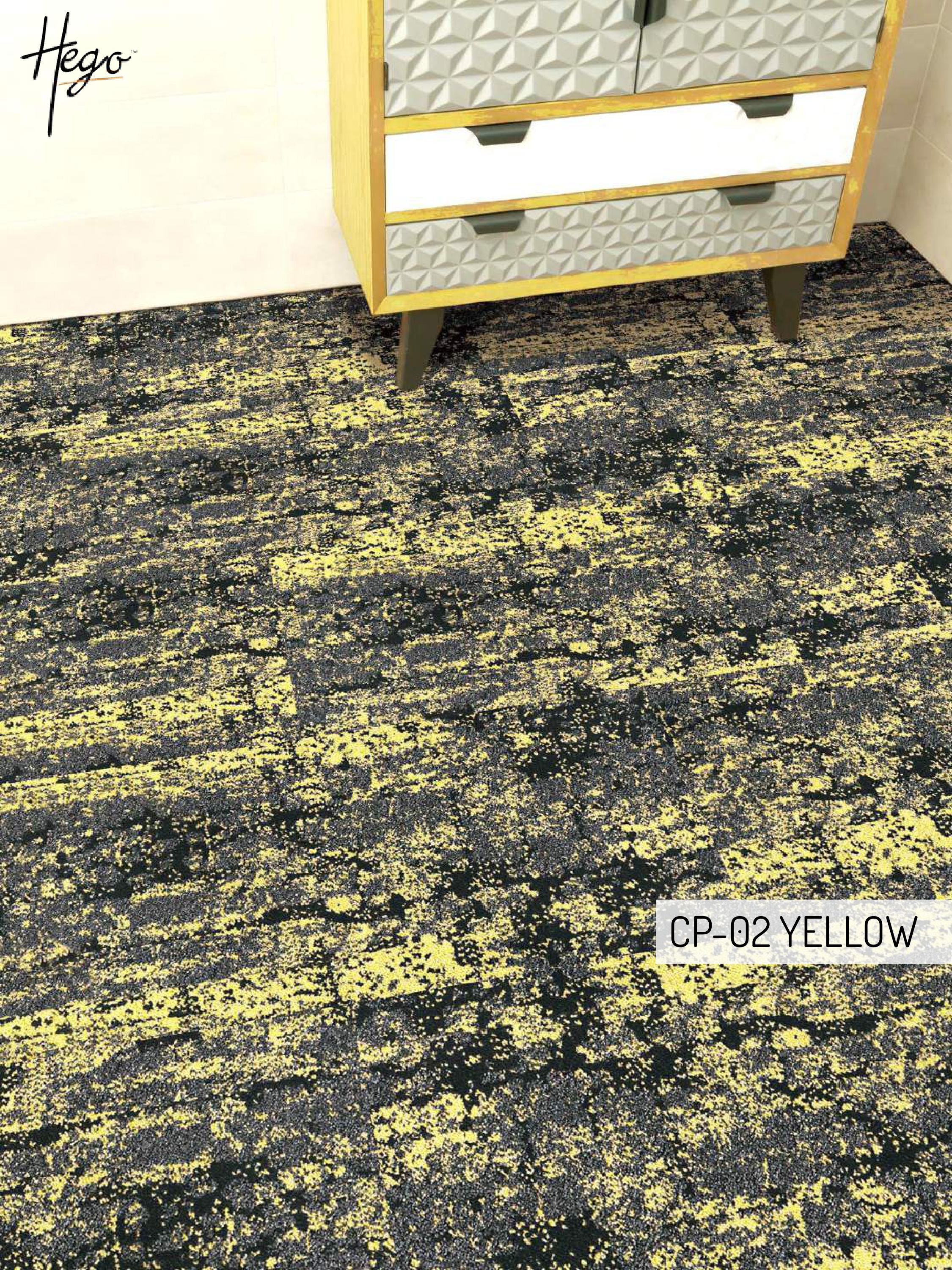 Color Point Carpet Tile CP-02 Yellow – Durable & Stylish