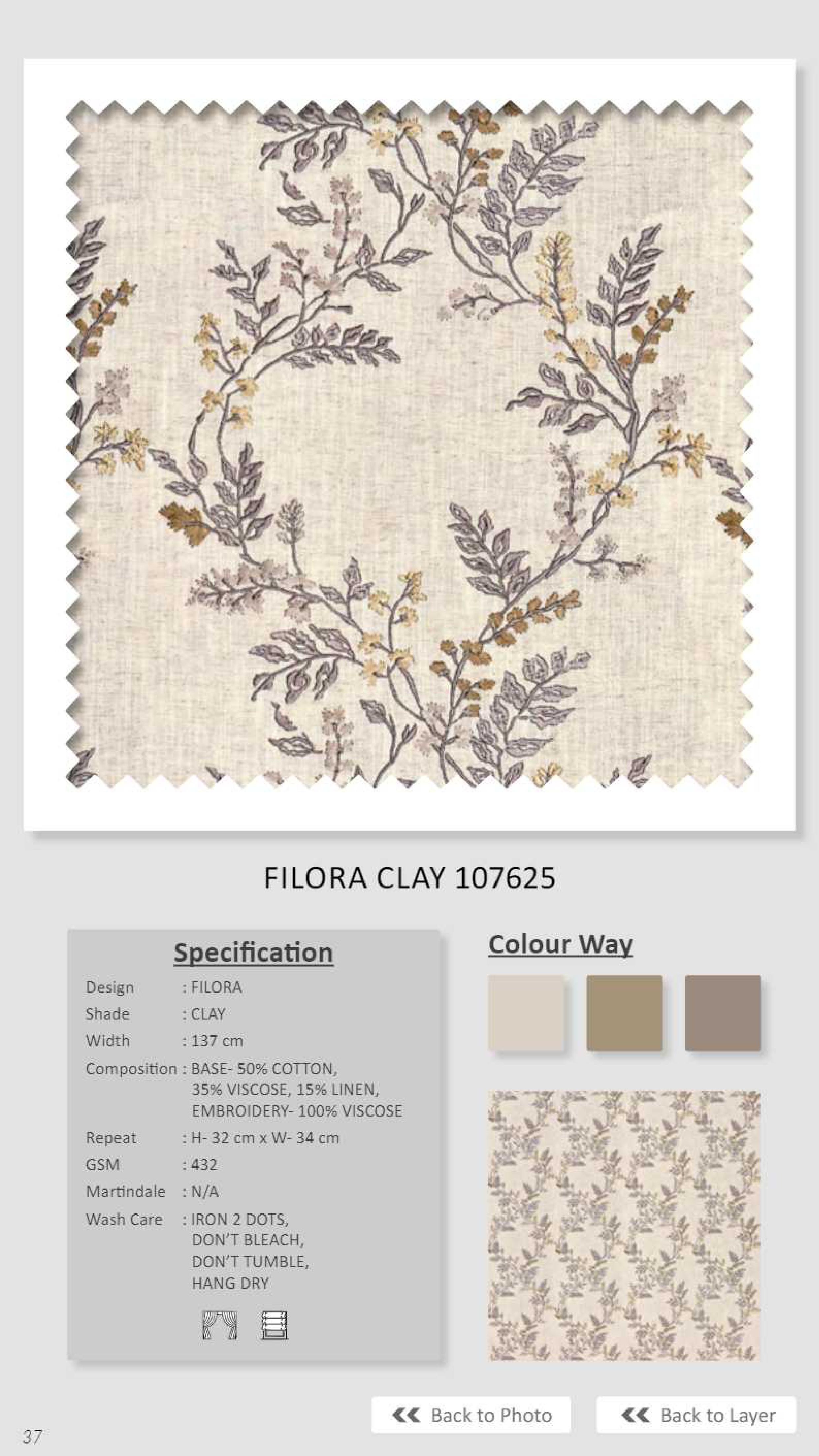 Dale Filora Clay 107625 Linen Fabric – Premium Quality