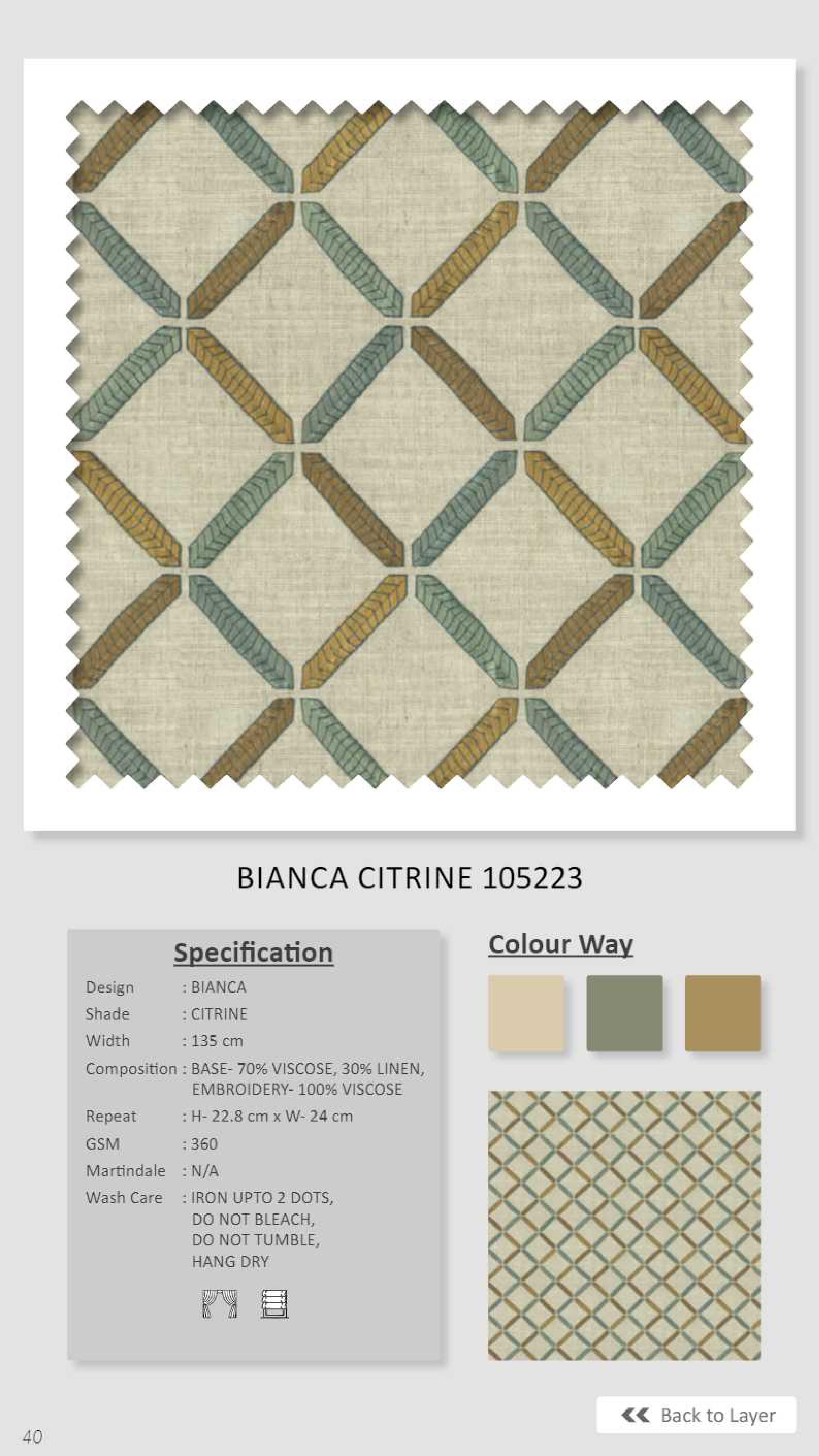 Dale Bianca Citrine Linen Fabric – 105223