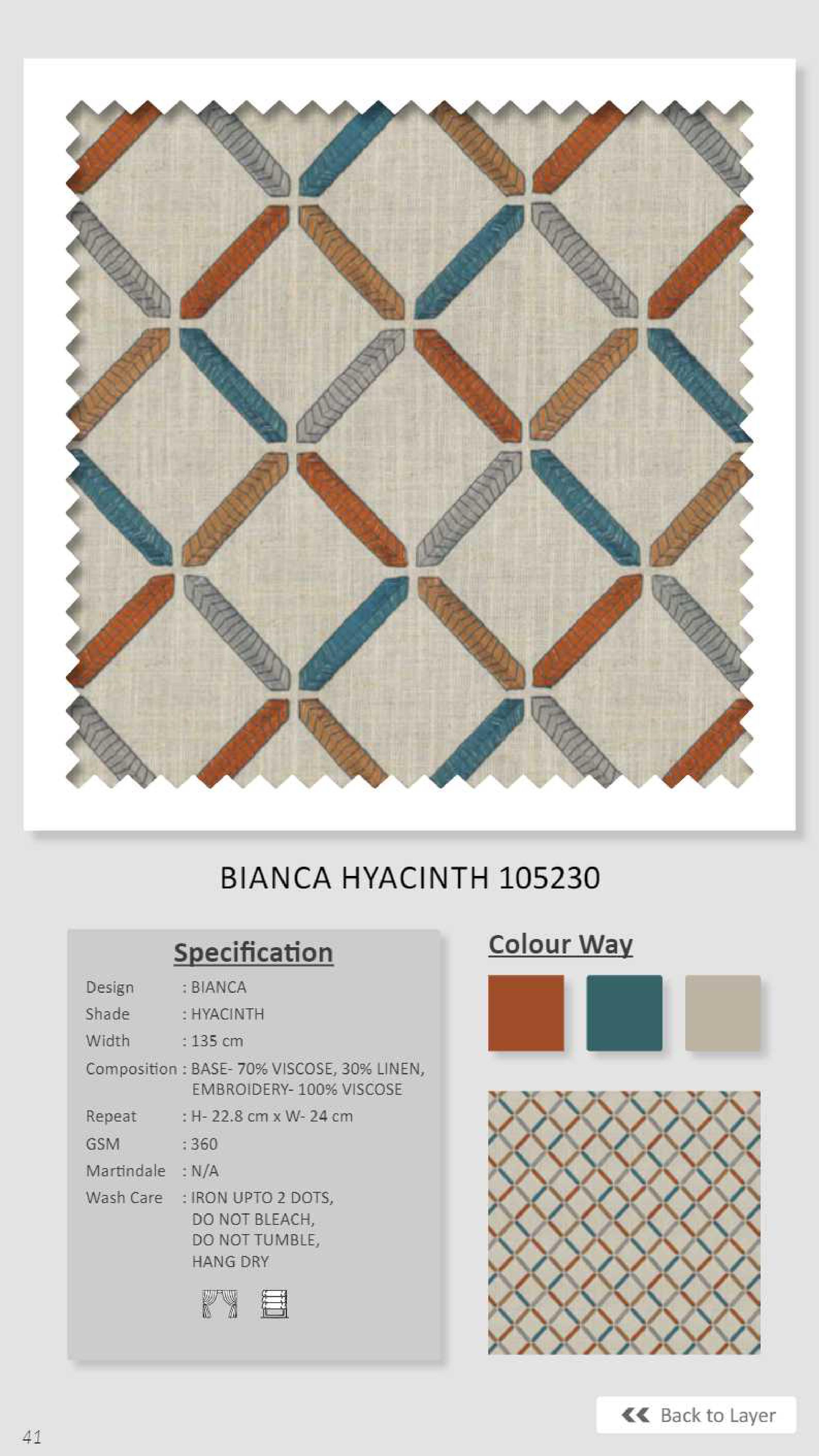 Dale Bianca Hyacinth 105230 Premium Linen Fabric