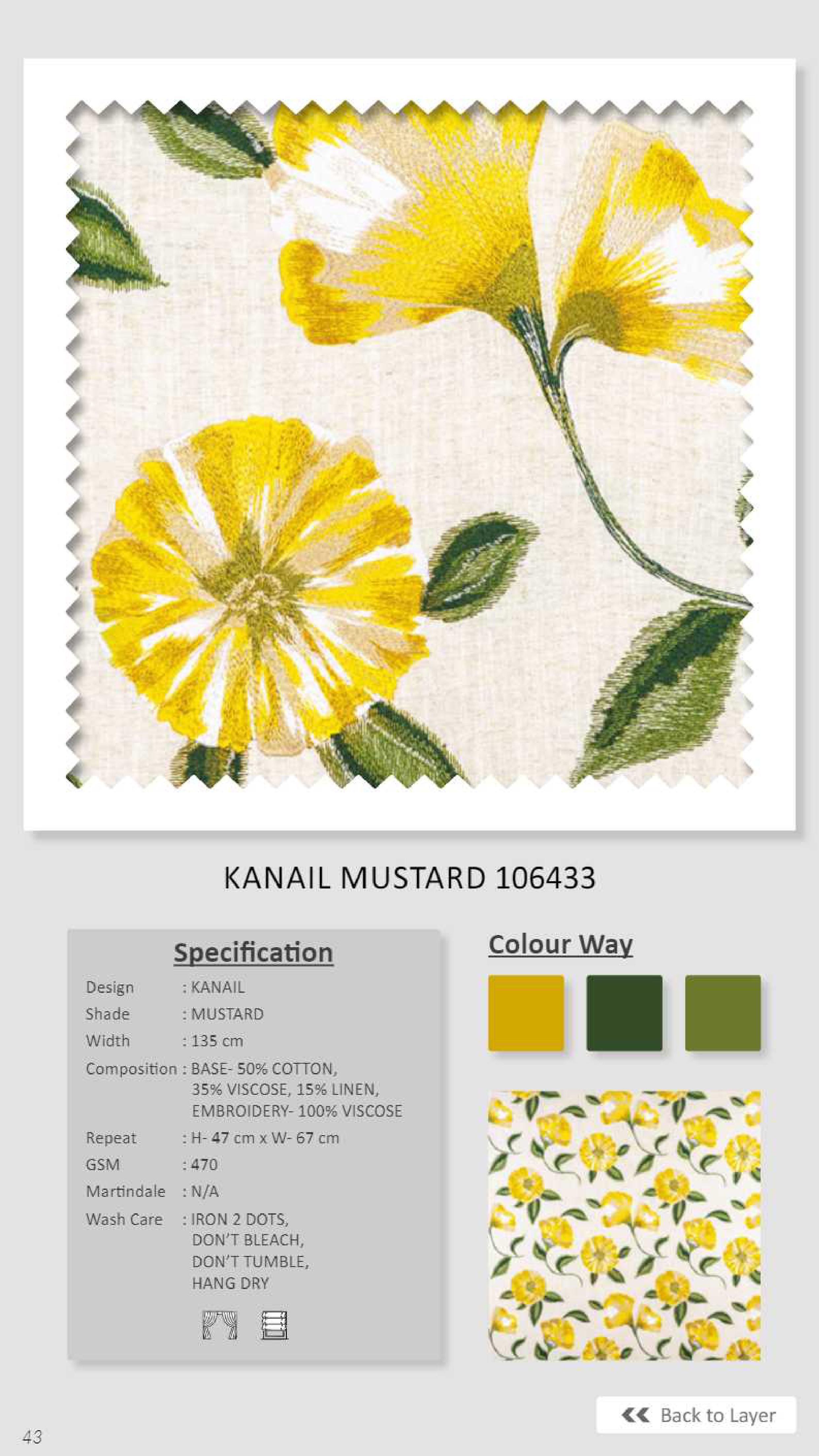 Dale Kanail Mustard Linen Fabric - Elegant & Durable