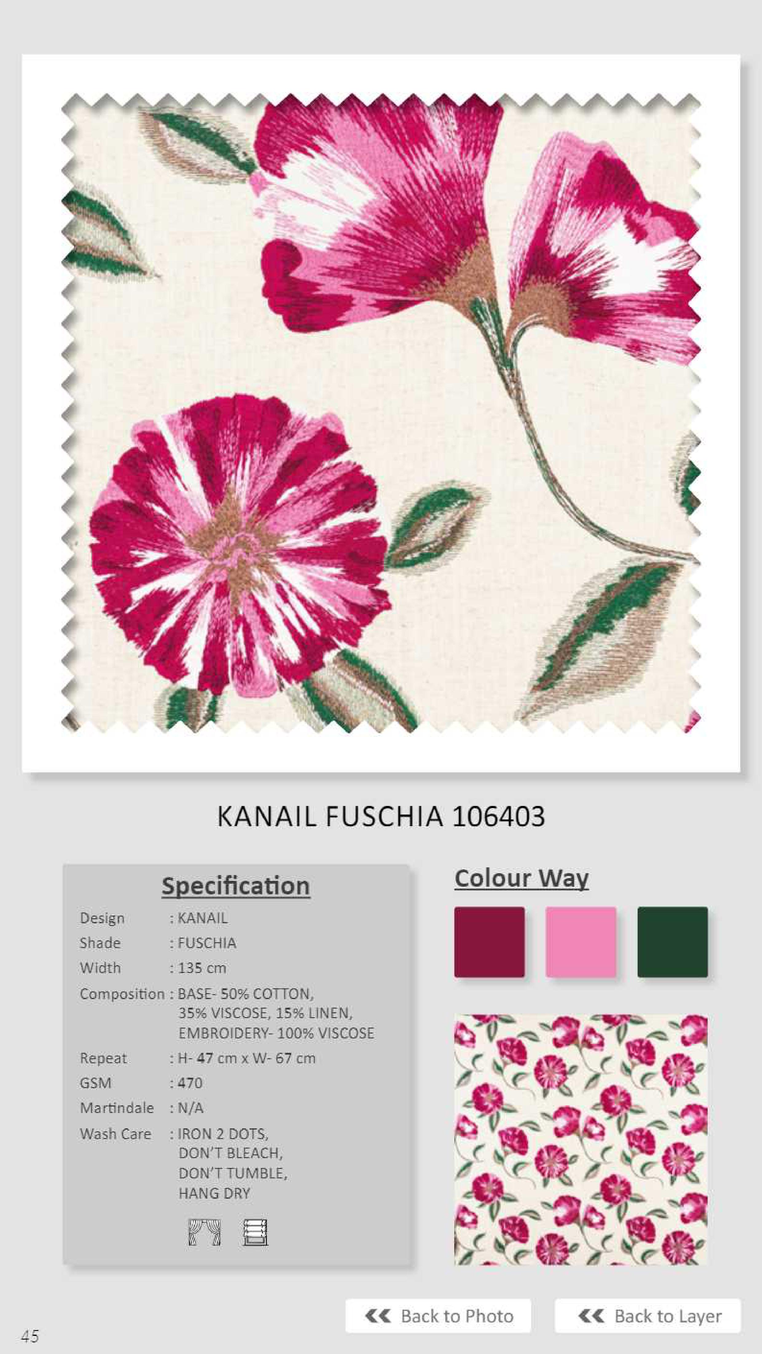 Dale Kanail Fuschia Linen Fabric - Elegant & Durable