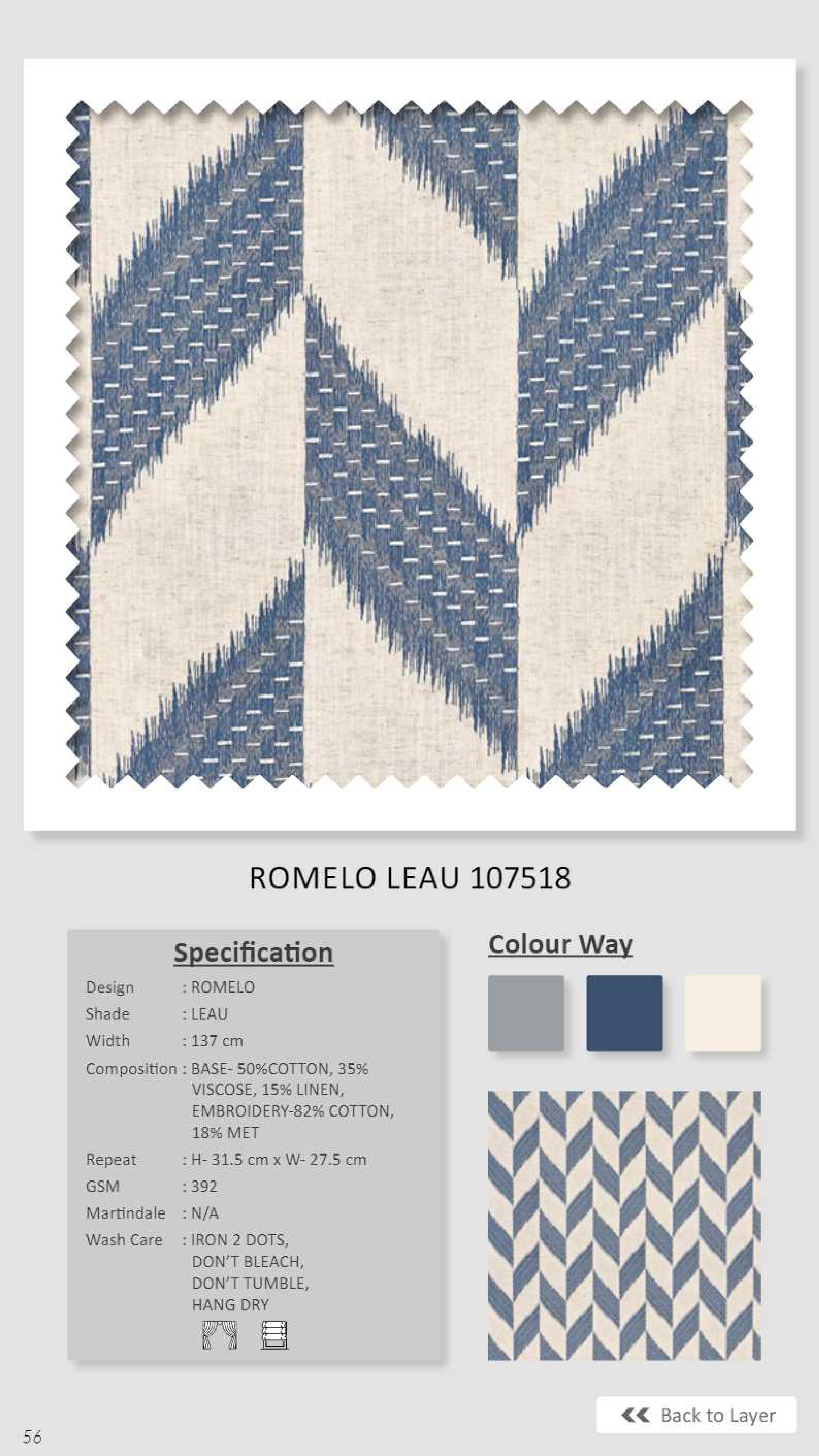 Dale Romelo Leau 107518 Linen Fabric