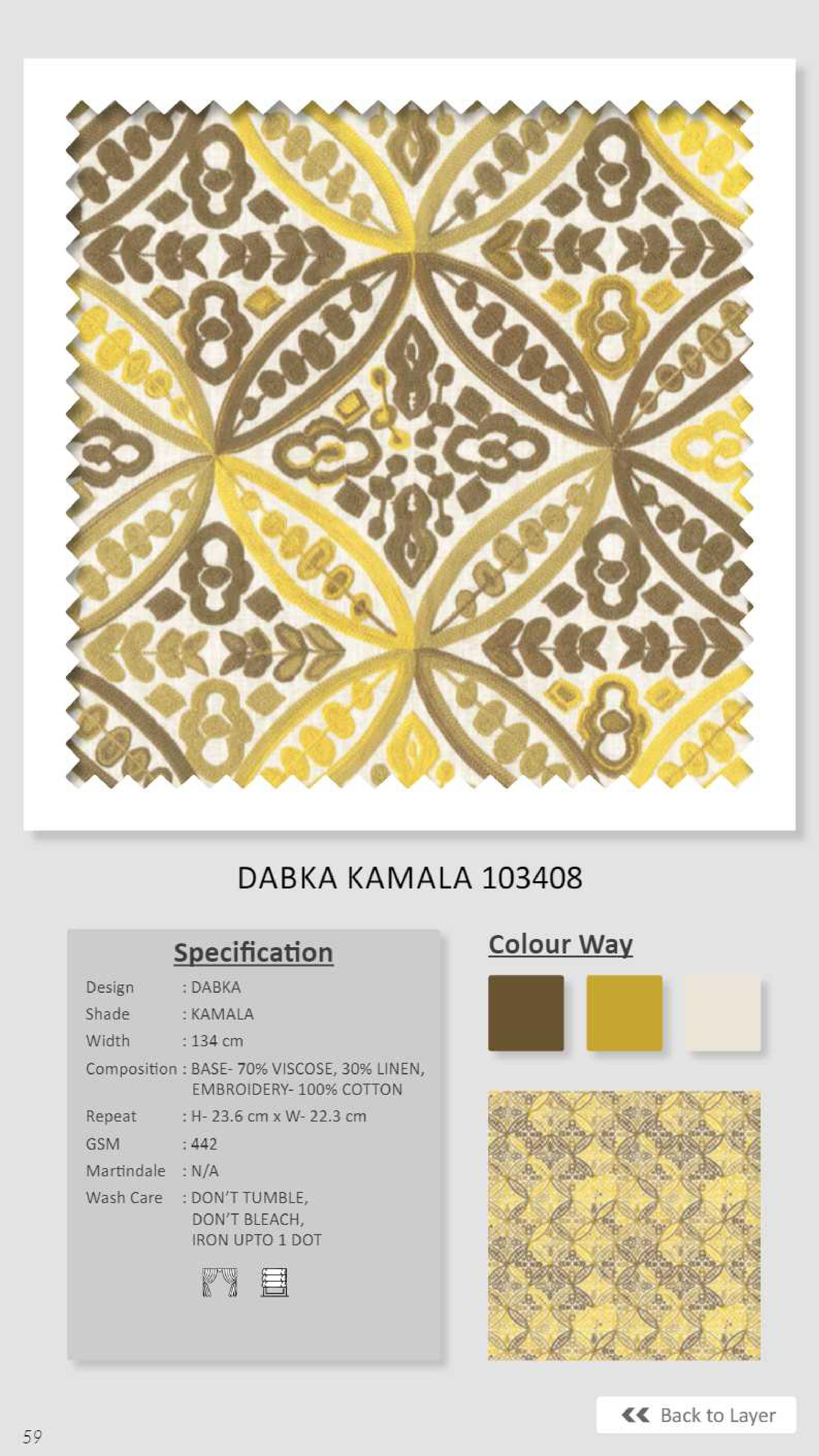 Dale Dabka Linen Fabric - 103408