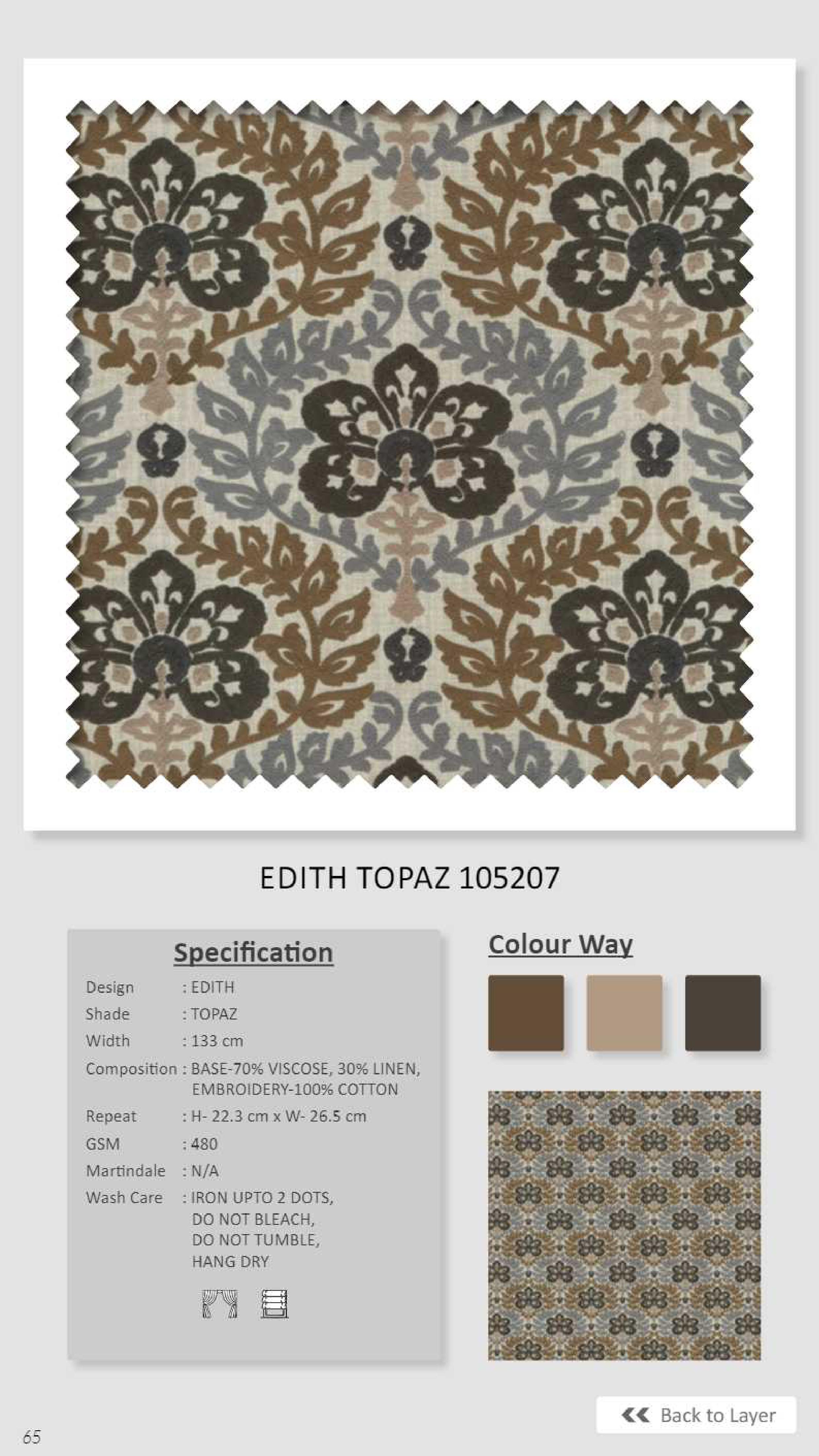 Dale Editch Topaz 105207 Linen Fabric