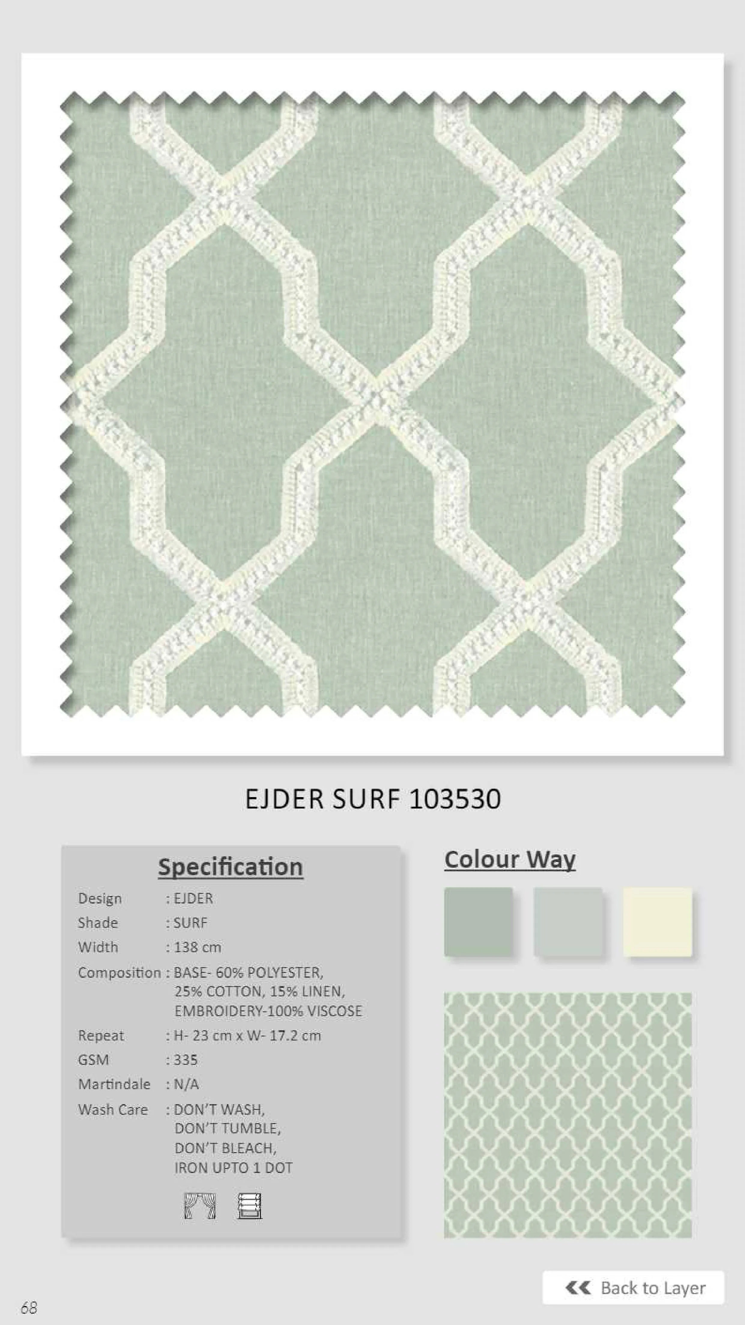 Dale Editch Ejder Surf 103530 Linen Fabric