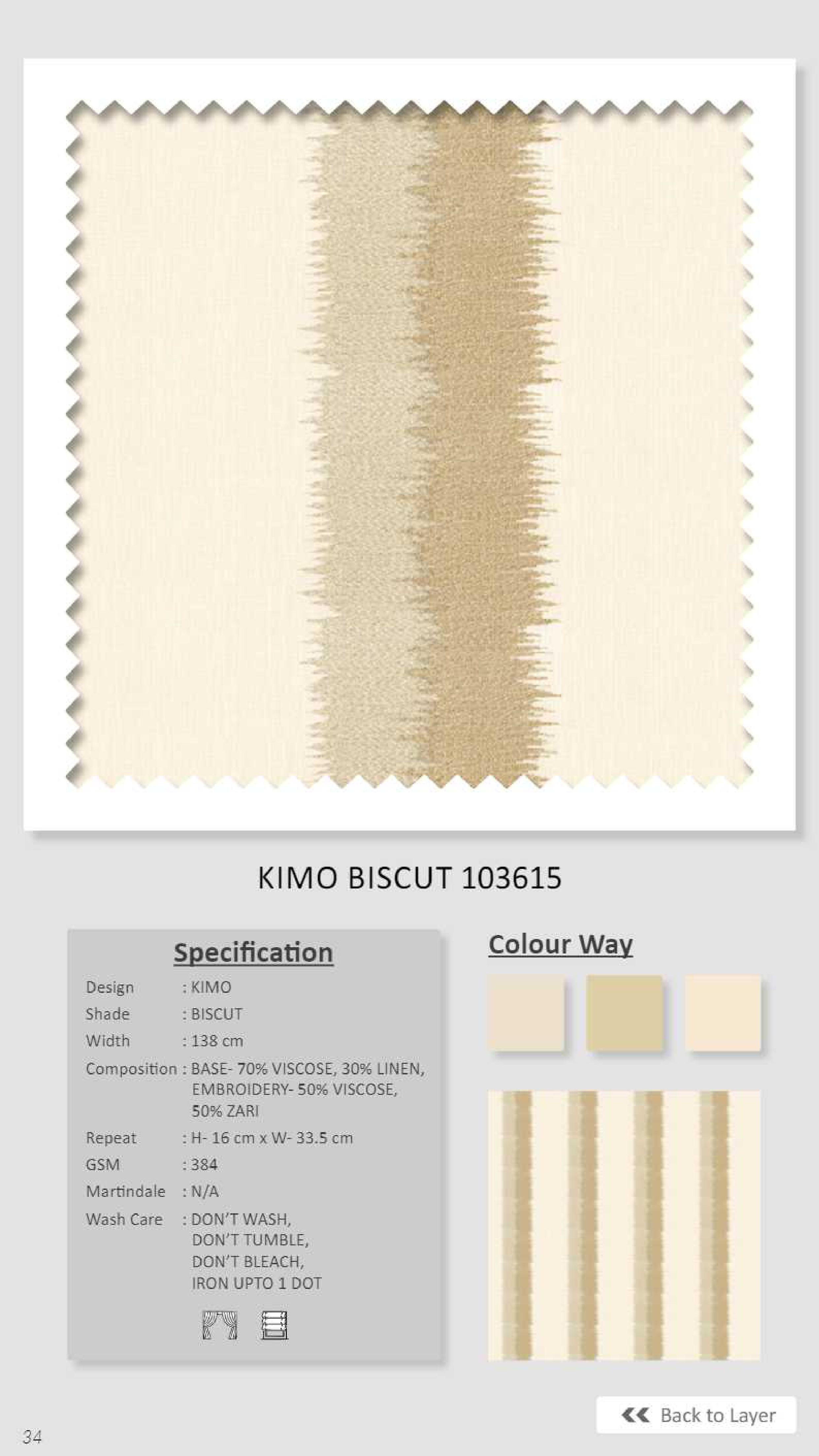 Dale Kimo Biscuit Linen Fabric 103615 - Premium Quality