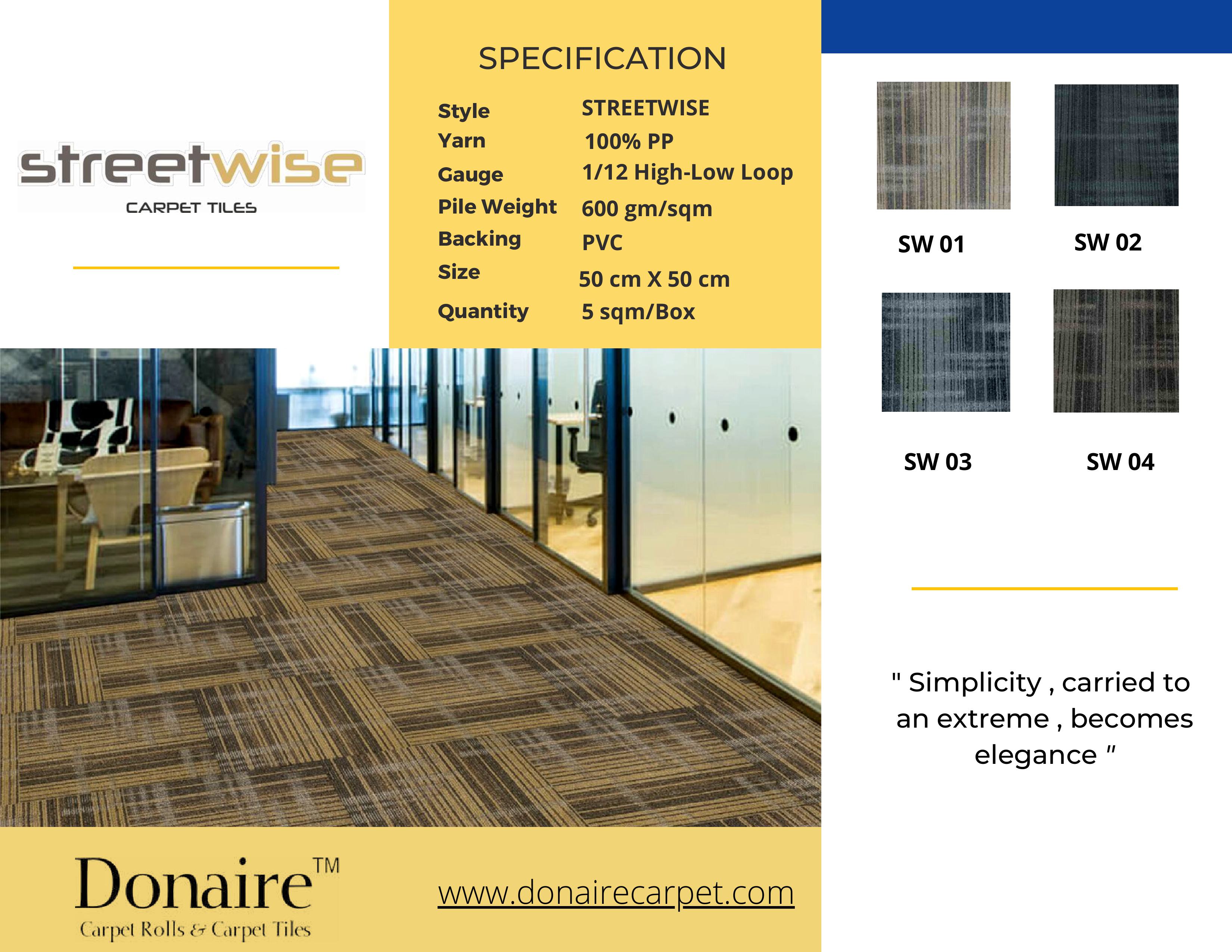 Donaire Carpet Tile - Style: Streetwise