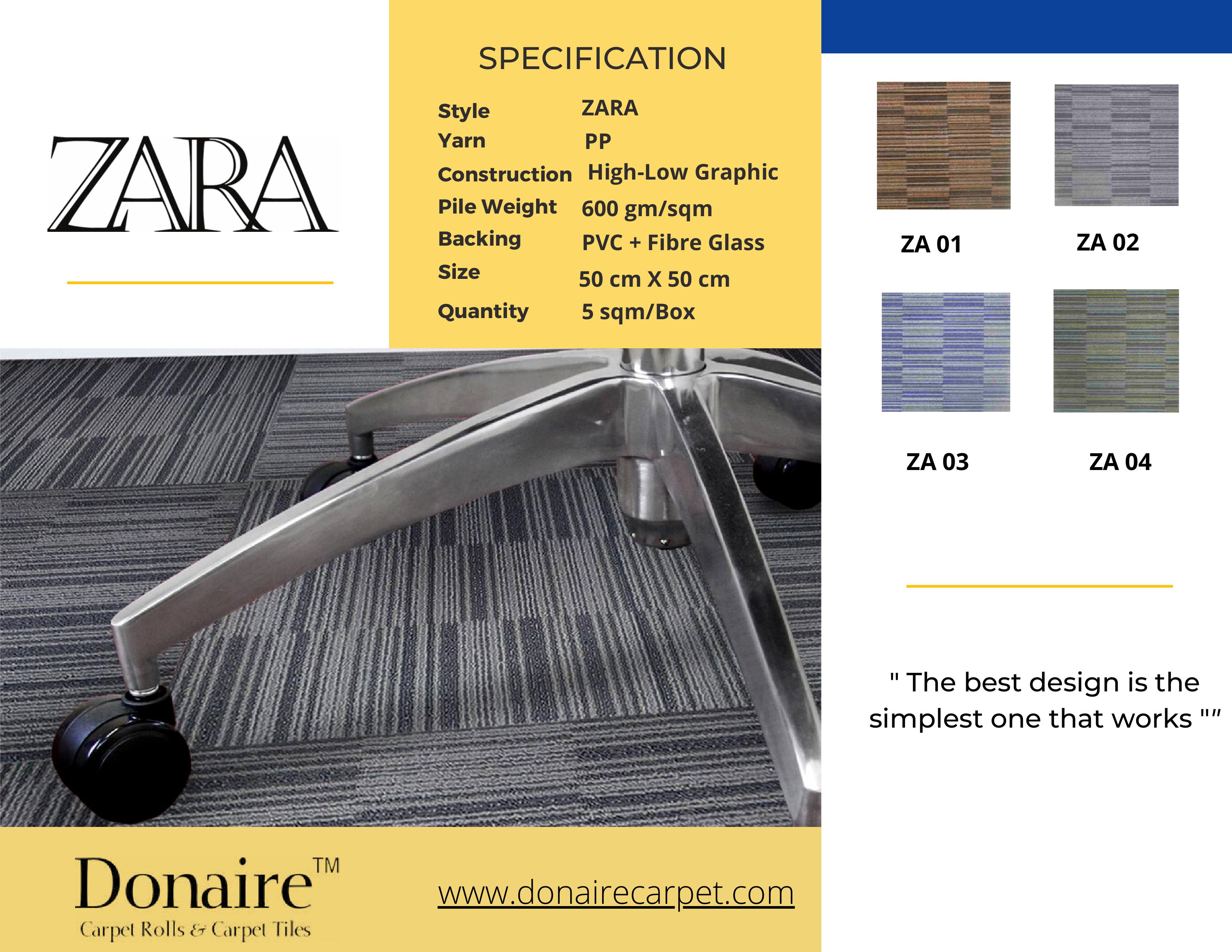 Donaire Carpet Tile - Zara Style for Modern Interiors