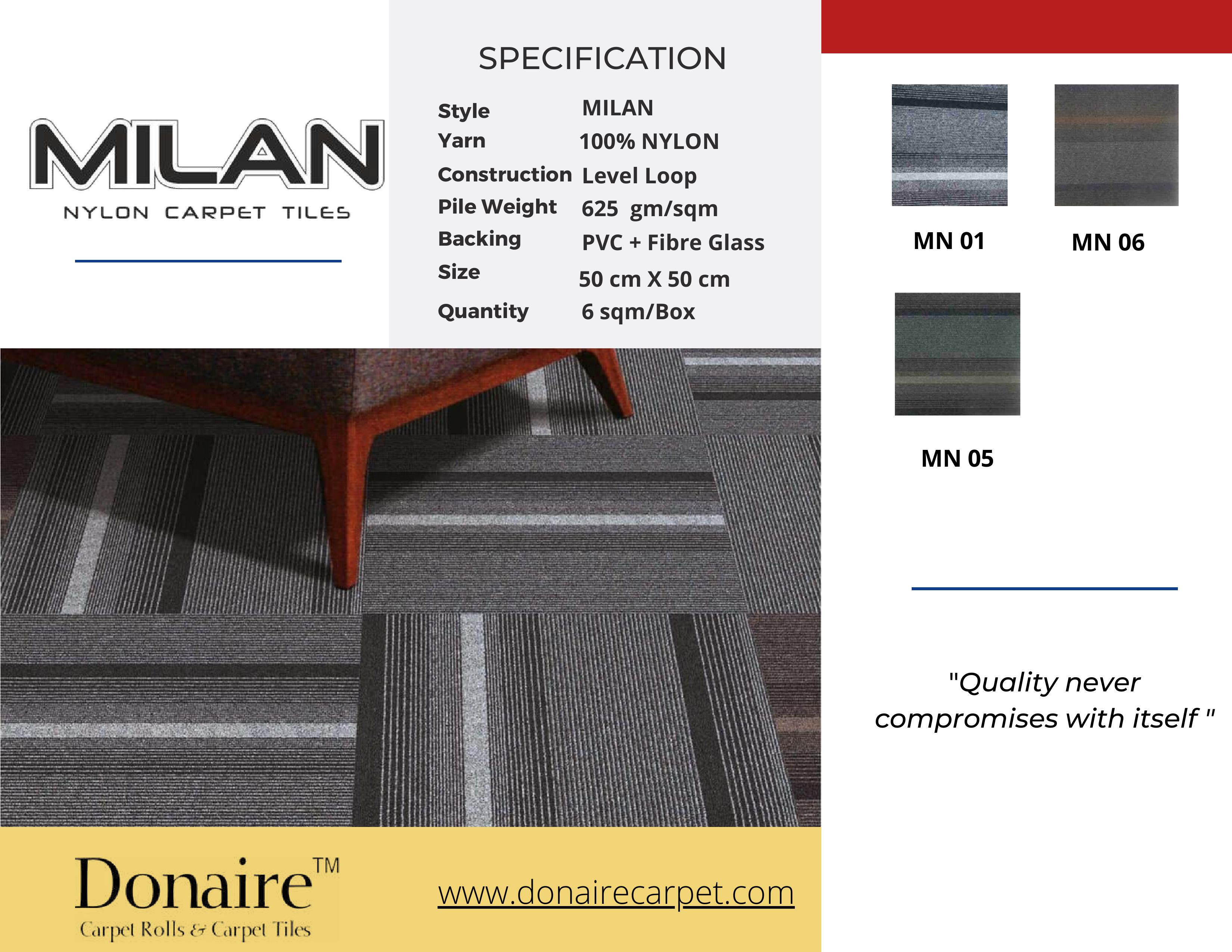 Milan Donaire Carpet Tile - Durable and Stylish Flooring