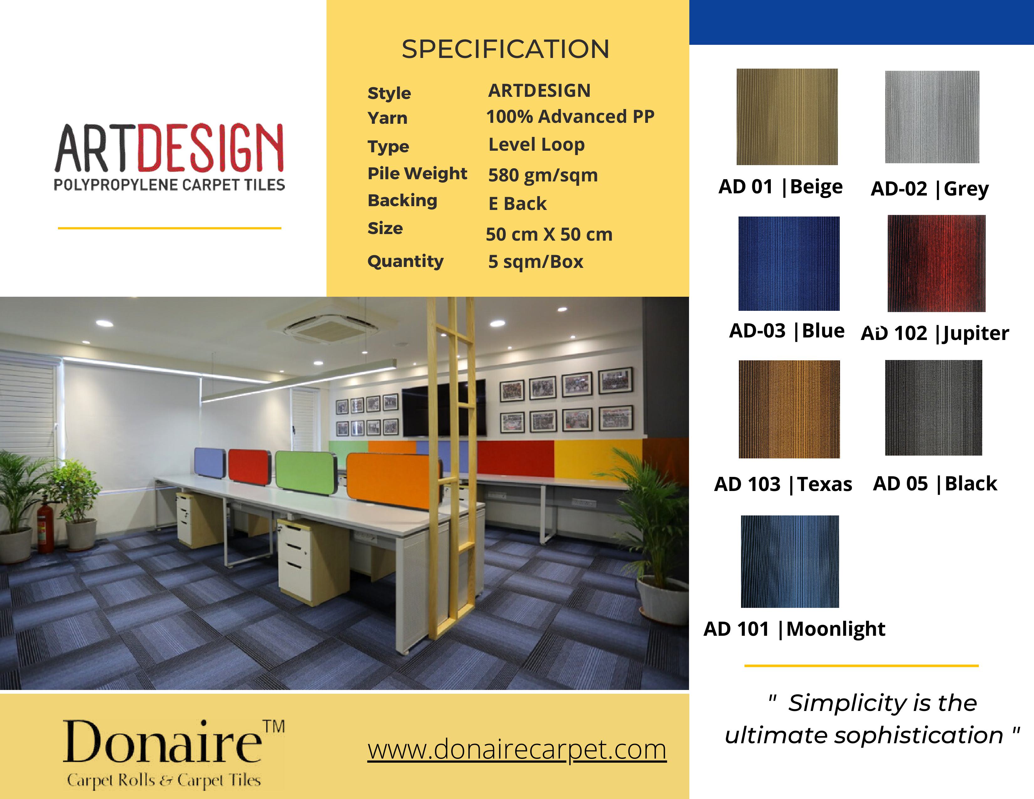 Elevate interiors with Donaire Carpet Tile in ArtDesign style.