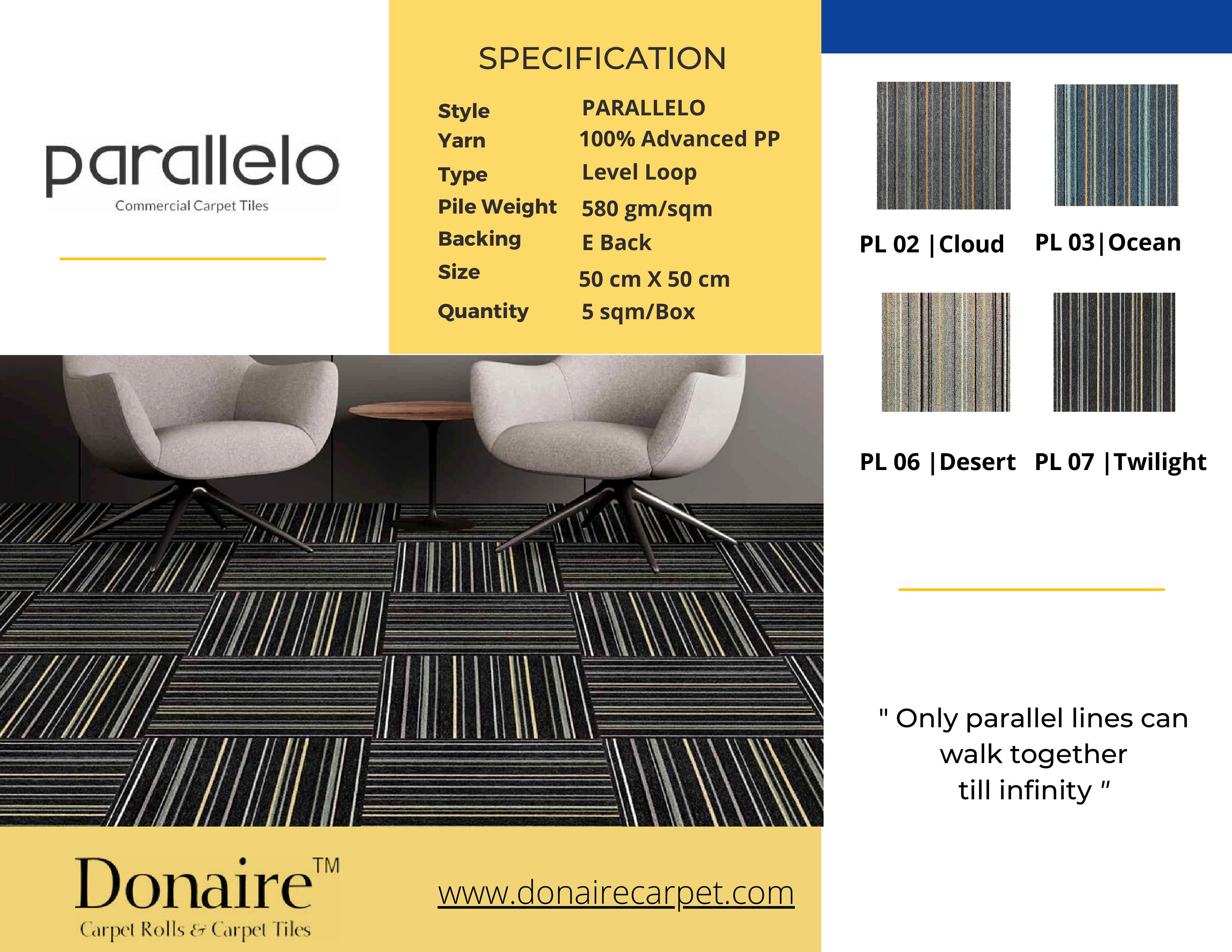 Donaire Carpet Tile - Parallelo Style