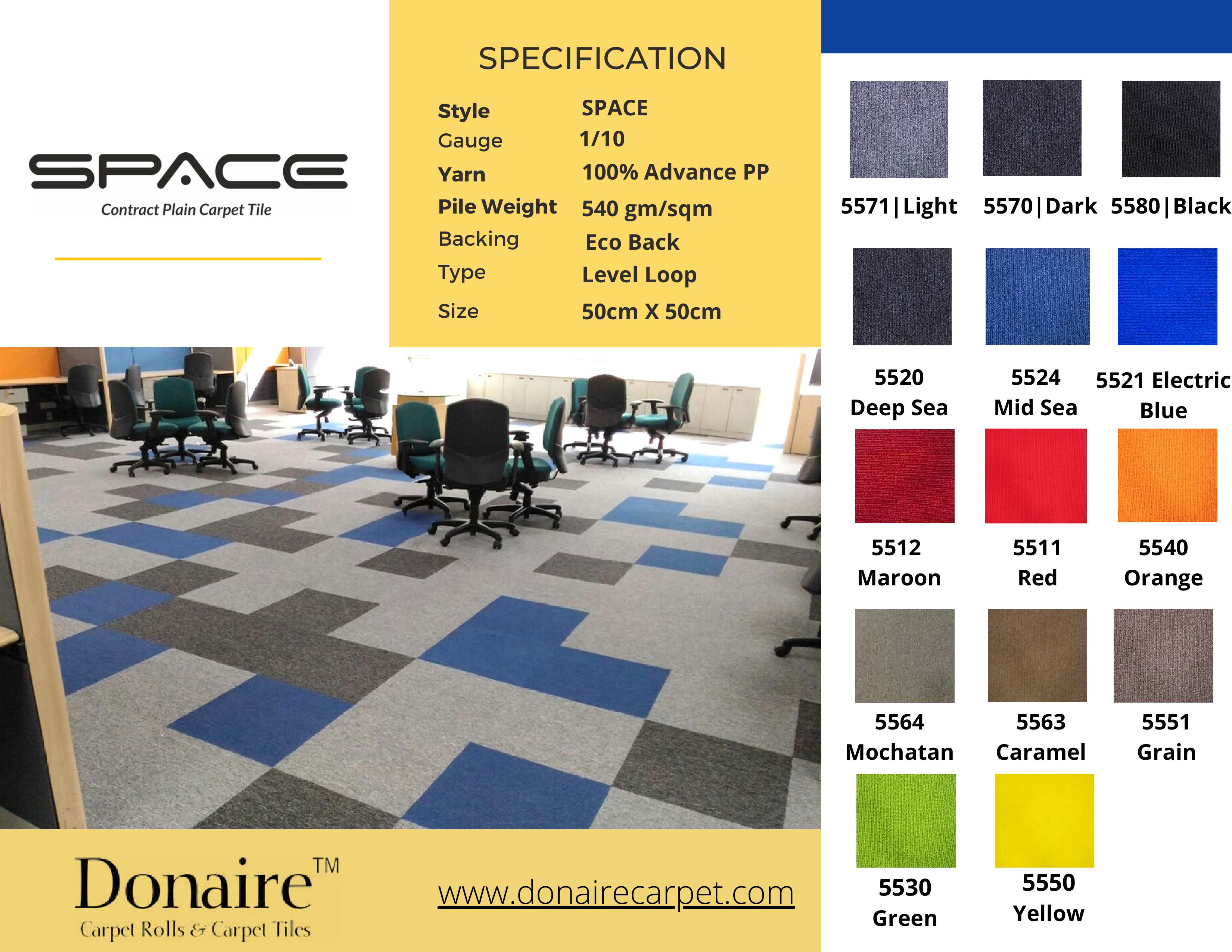 Donaire Carpet Tile - Space Style | Durable & Modern