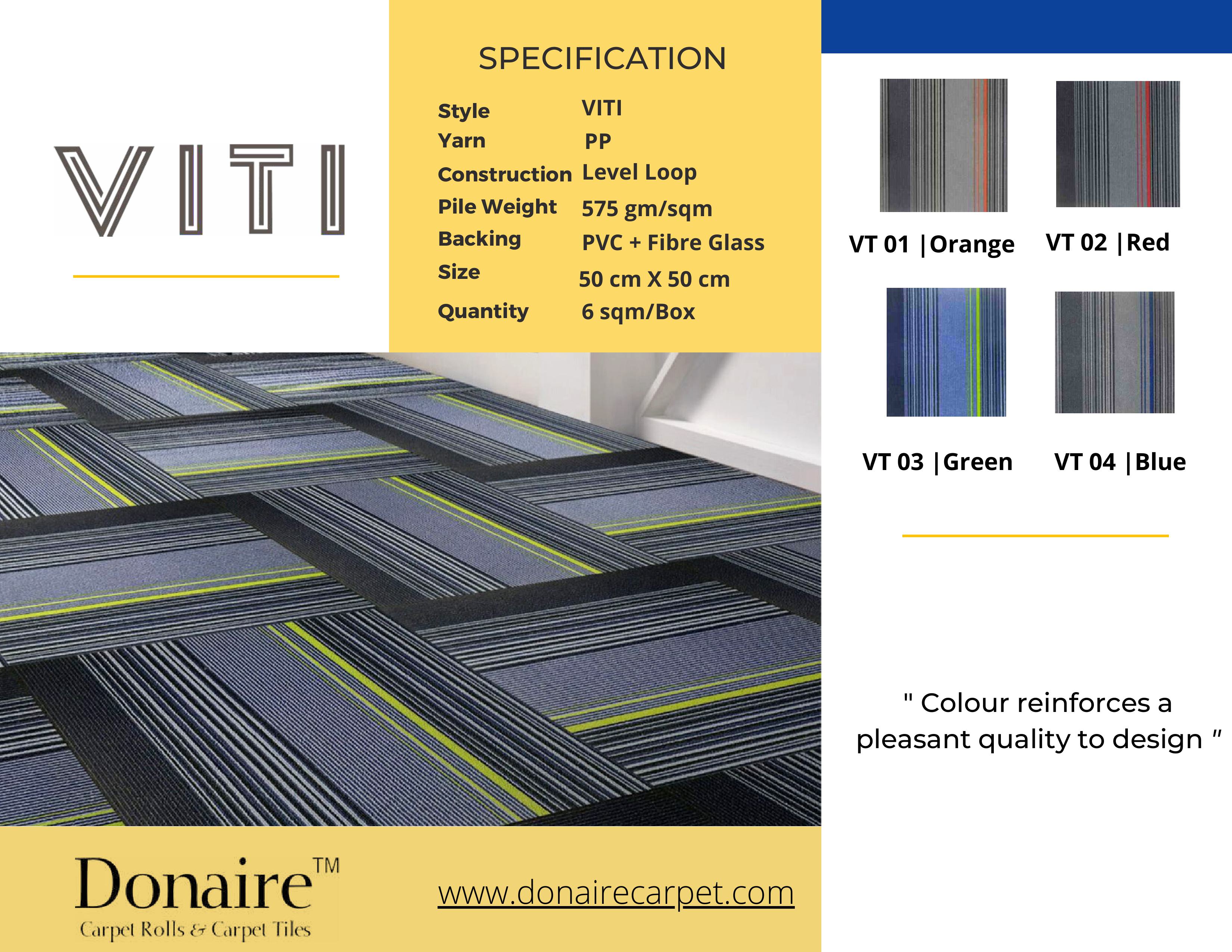 Donaire Carpet Tile - Style: Viti | Durable & Stylish