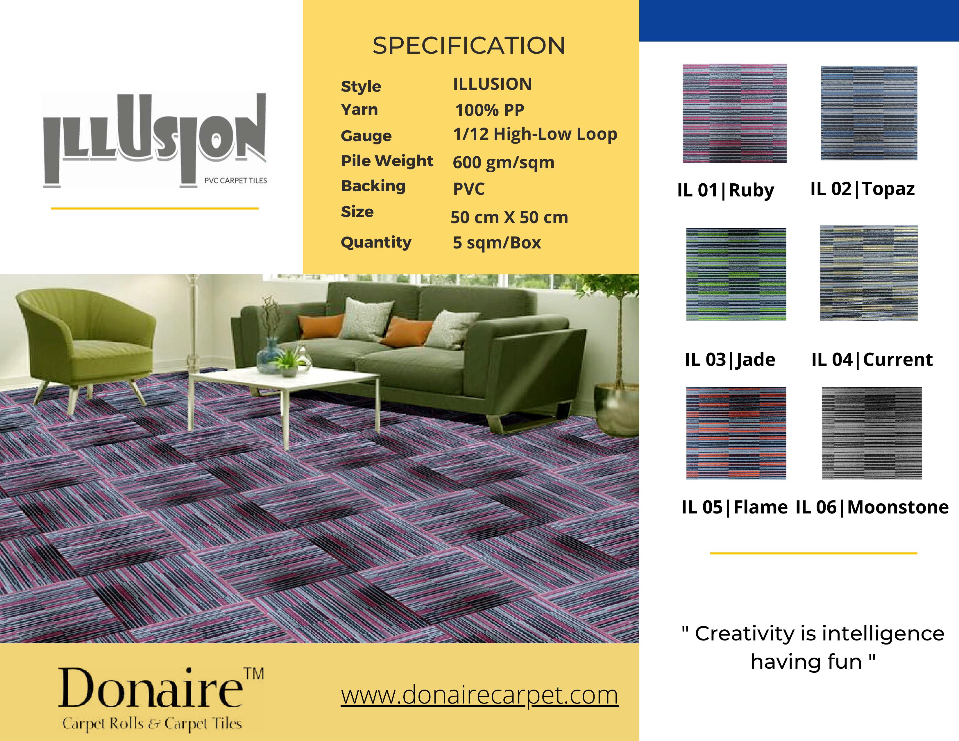 Donaire Carpet Tile - Illusion Style