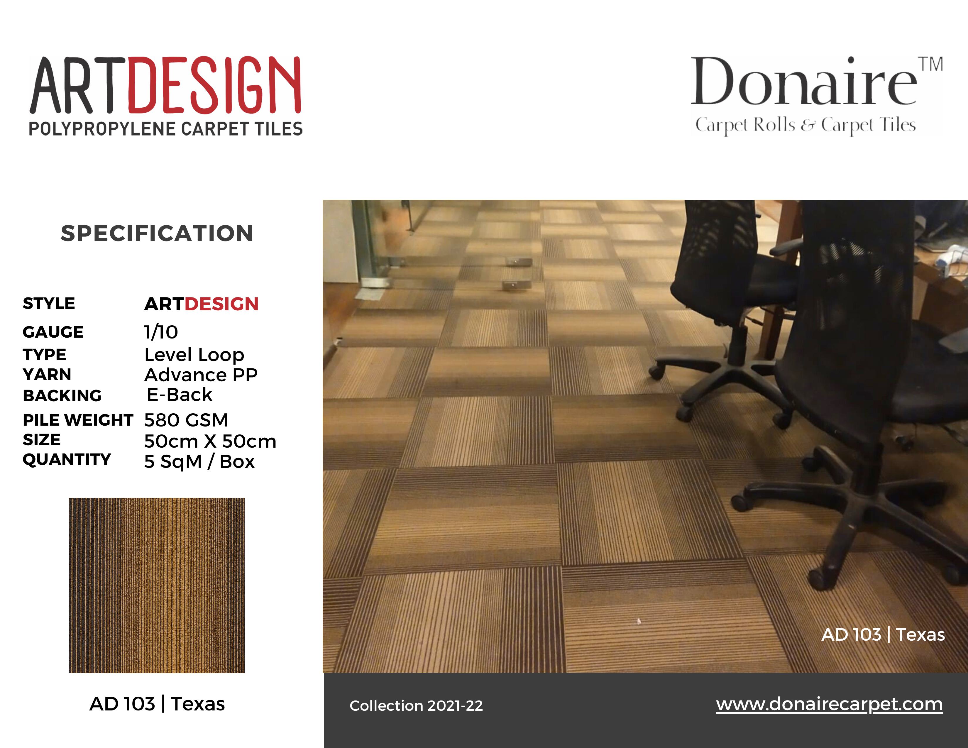 AD 103 Texas Donaire Carpet Tile – Premium Quality Flooring