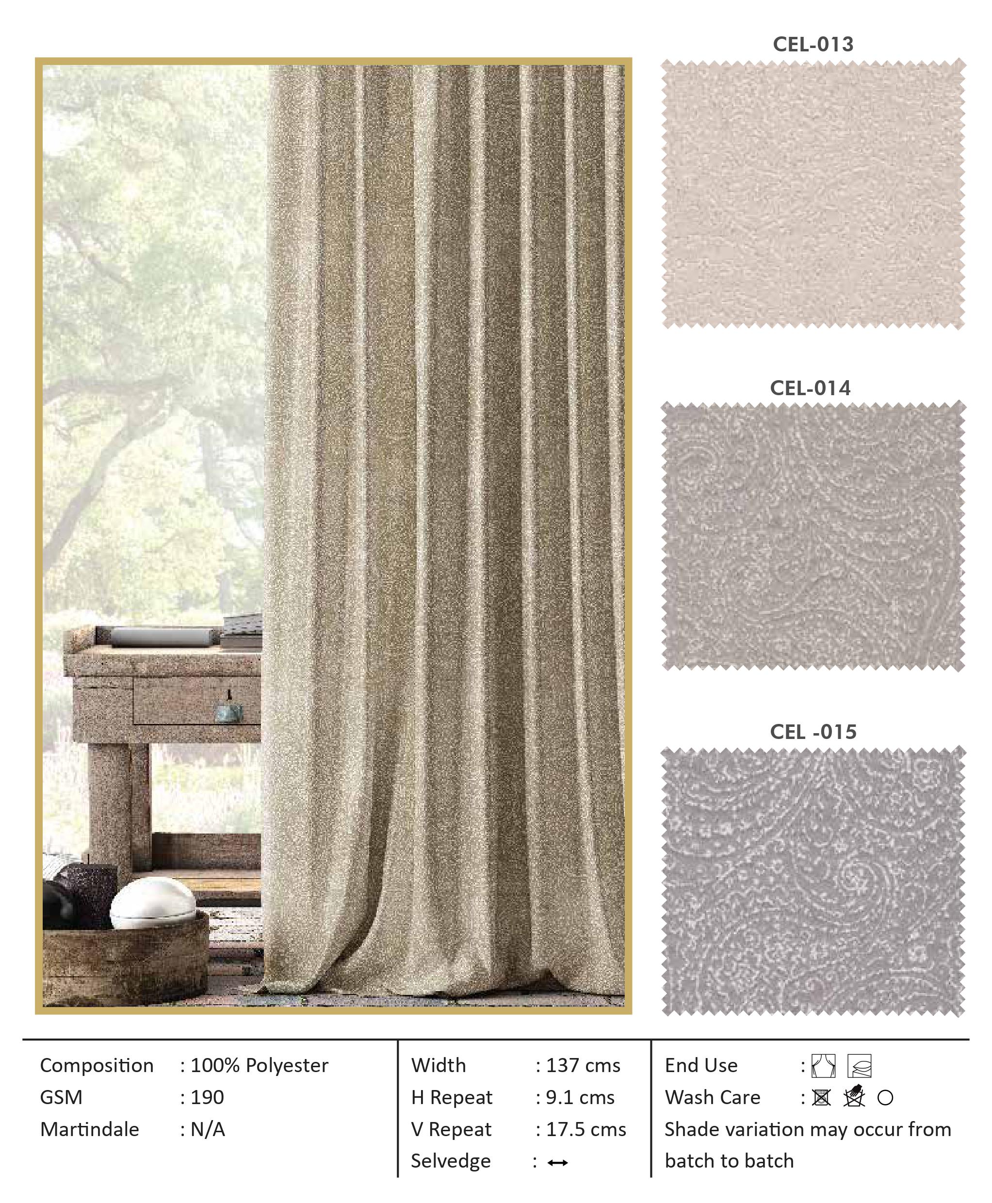 Stylish Self-Curtain Fabric - CEL-013