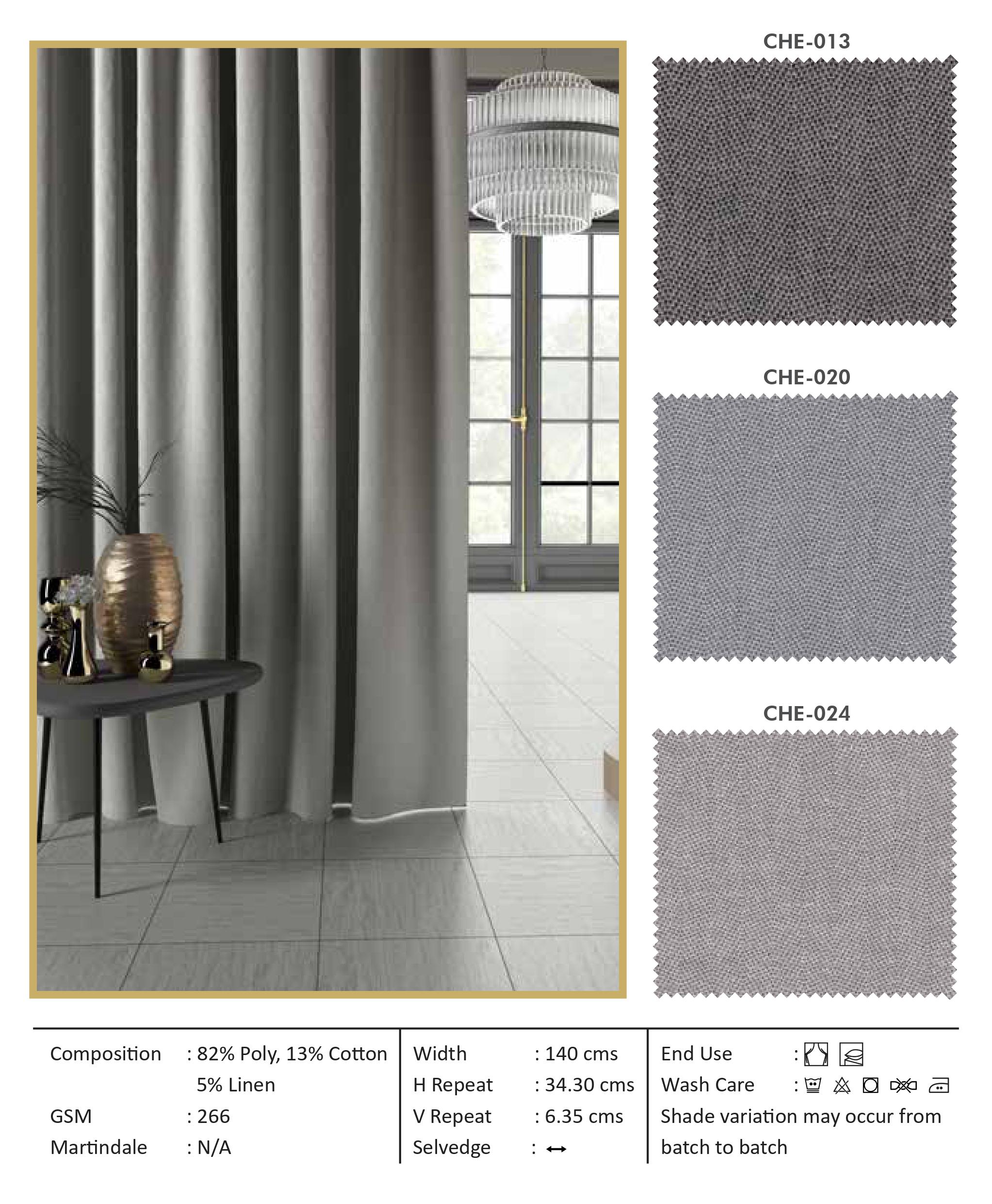 Heritage CHE-013 Self Curtain Fabric – Elegant & Durable