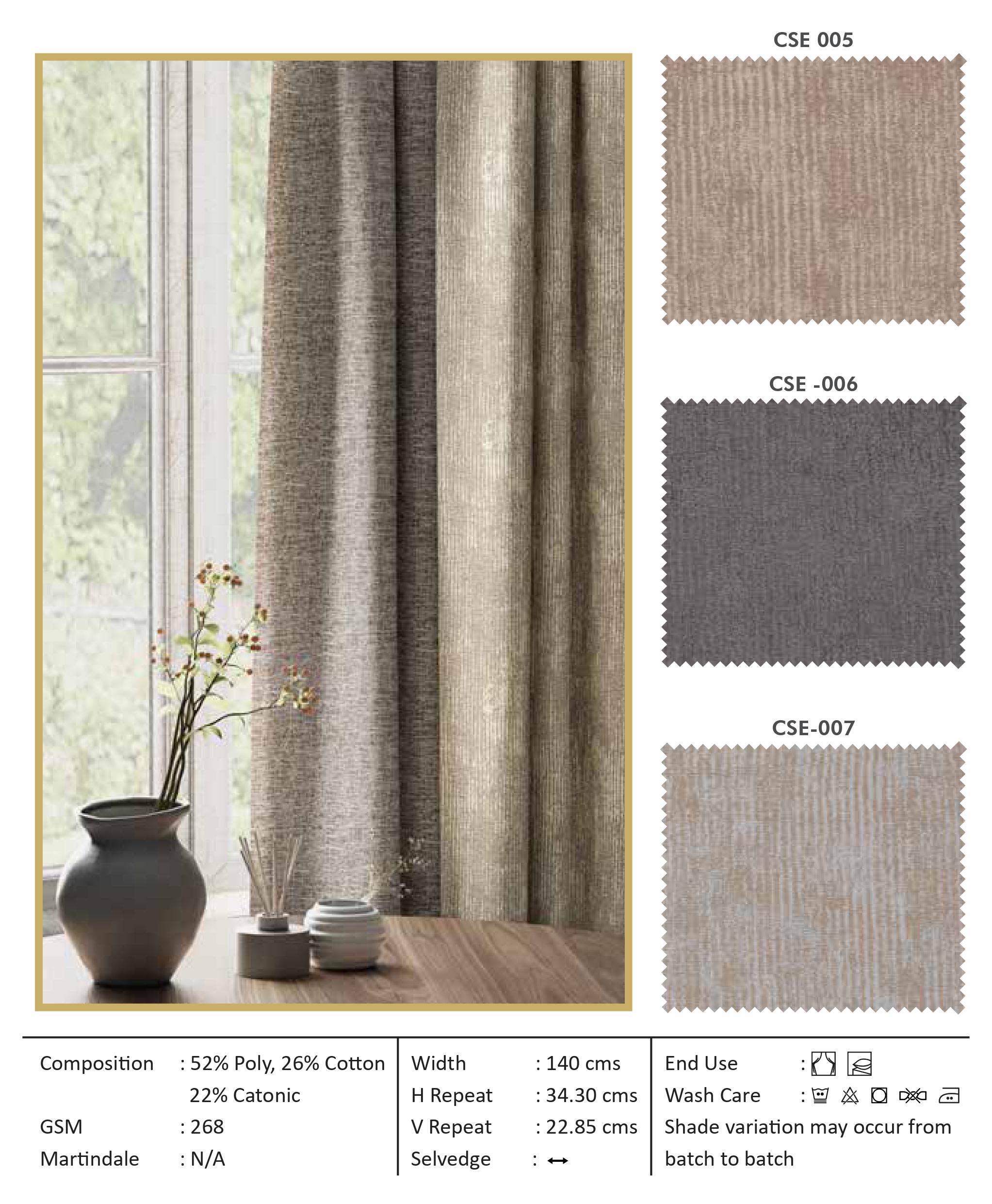 Serenity CSE-005 Self-Curtain Fabric - Elegant & Durable