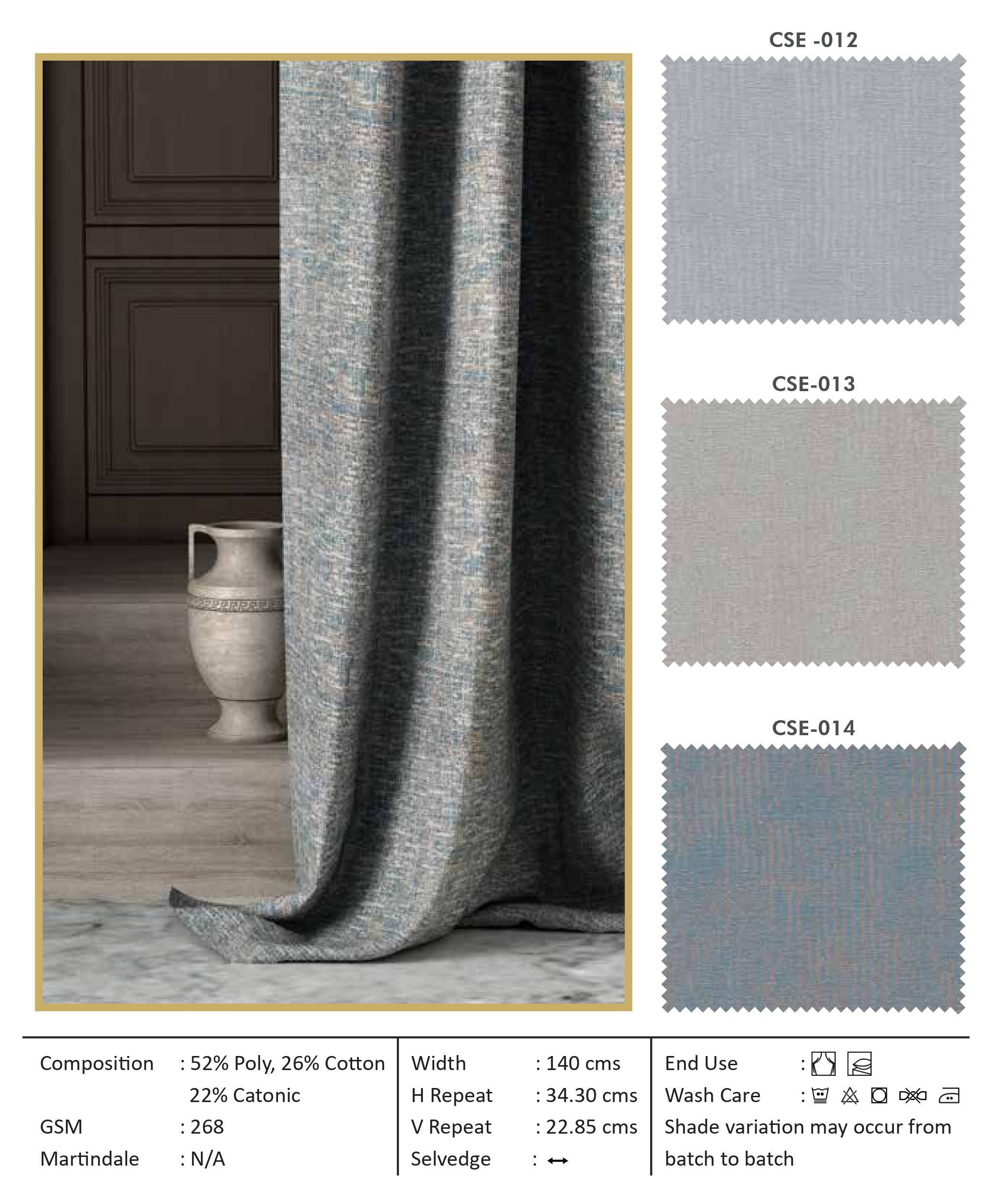 Serenity CSE-012 Self Curtain Fabric - Elegant & Durable