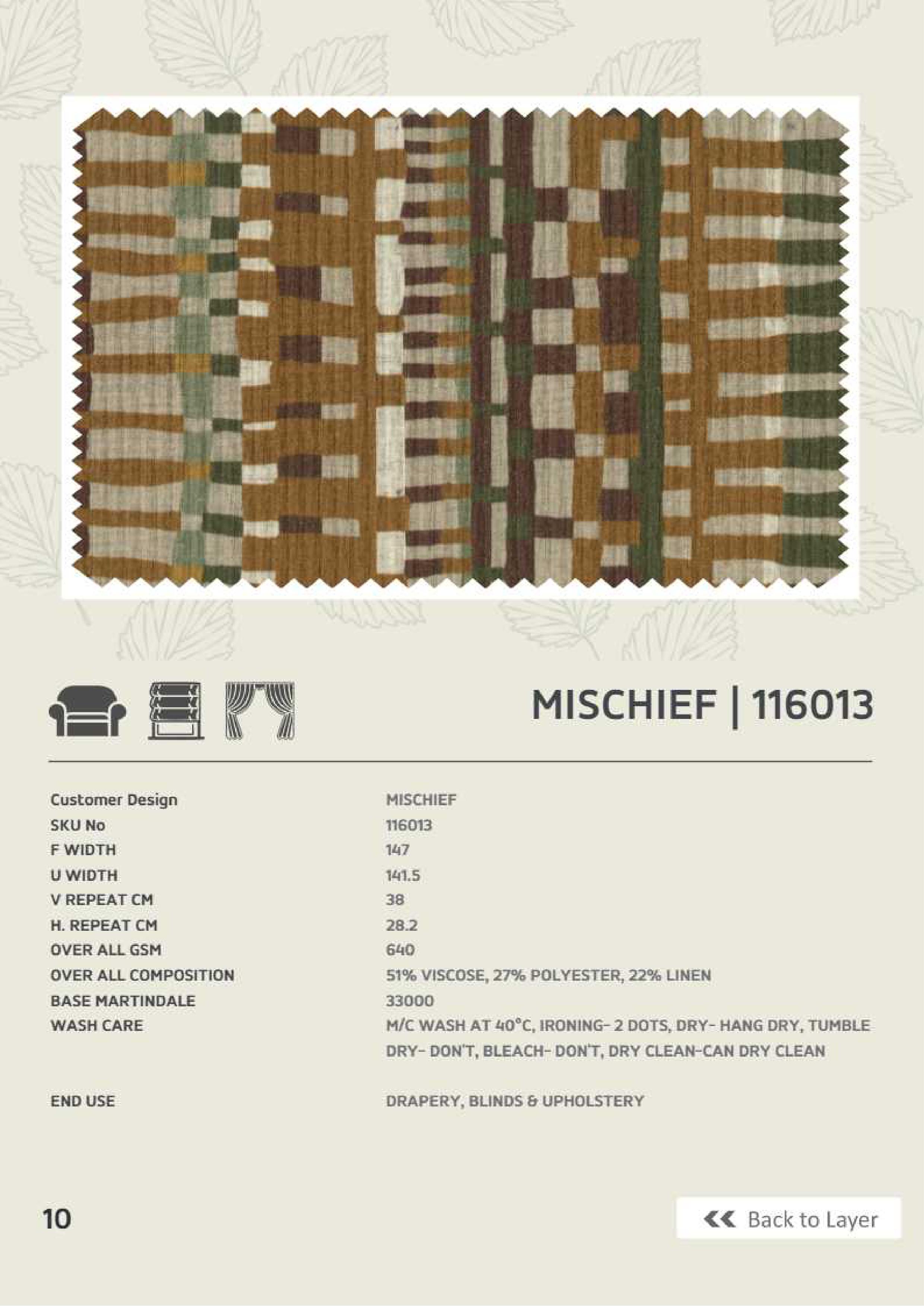 Premium Mischief 116013 Linen Fabric - Soft & Durable