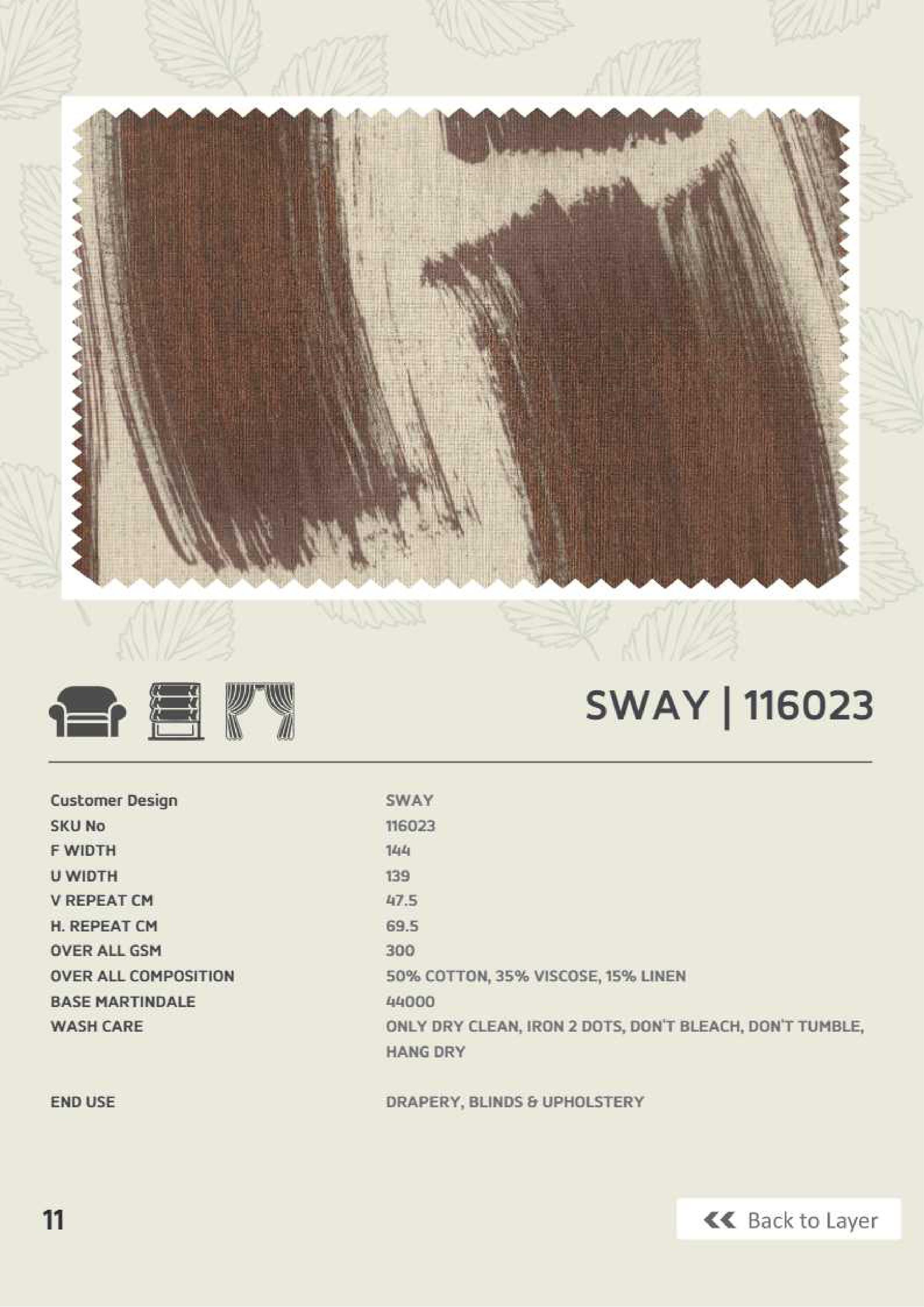 Premium Sway 116023 Linen Fabric - Versatile & Durable