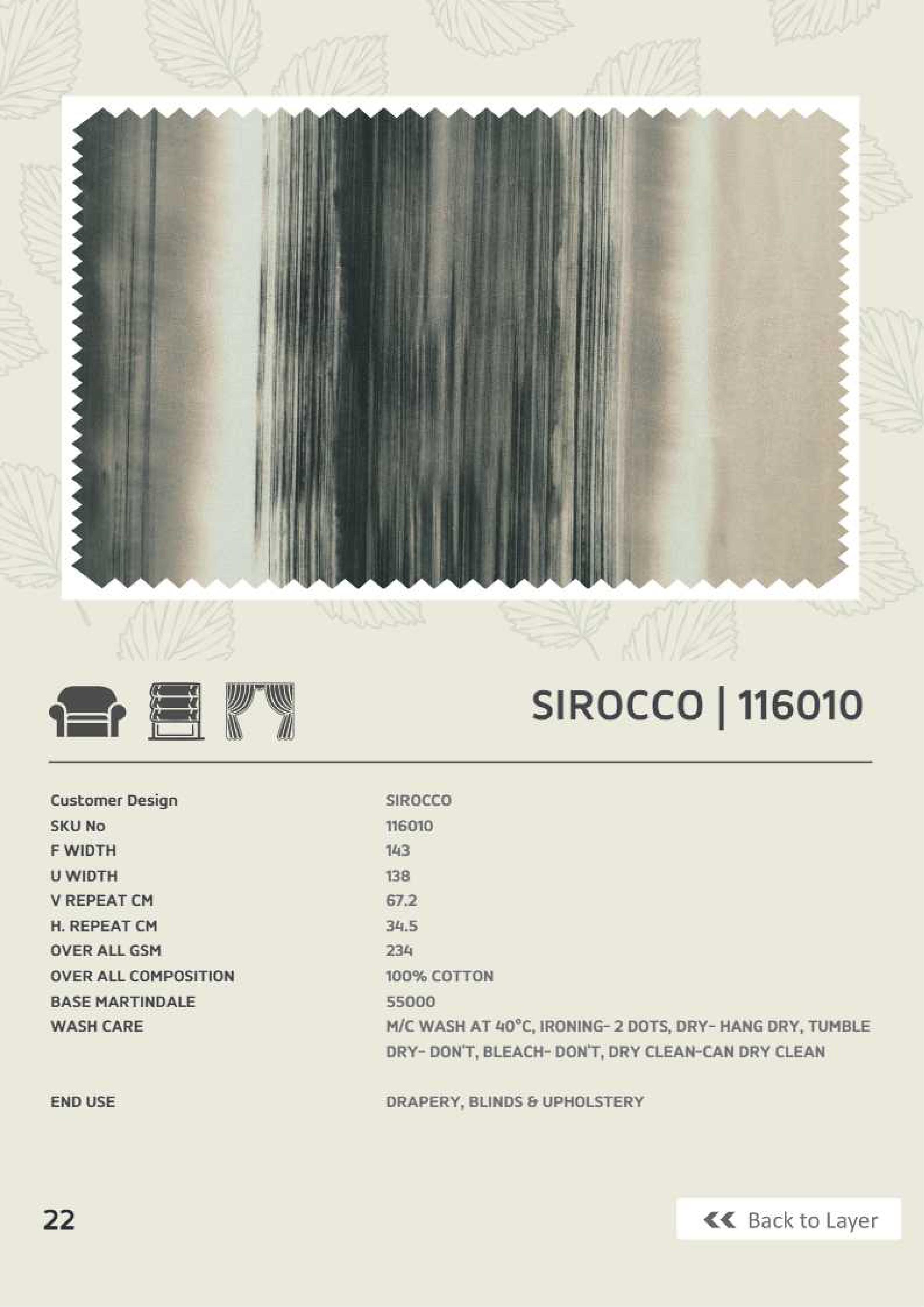 Sirocco 116010 Linen Fabric - Elegant & Durable