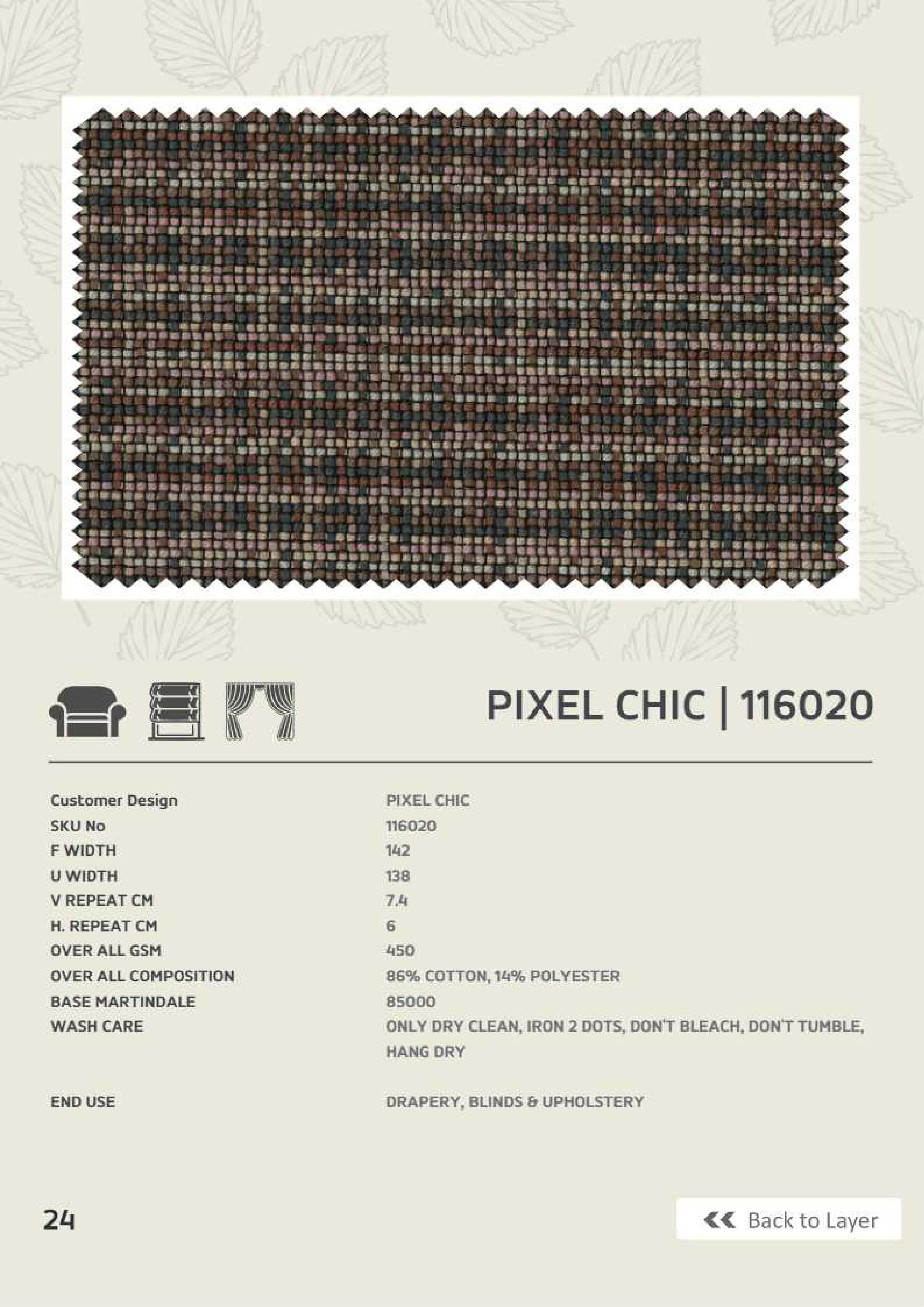 Pixel Chic 116020 Linen Fabric – Trendy & Elegant Texture