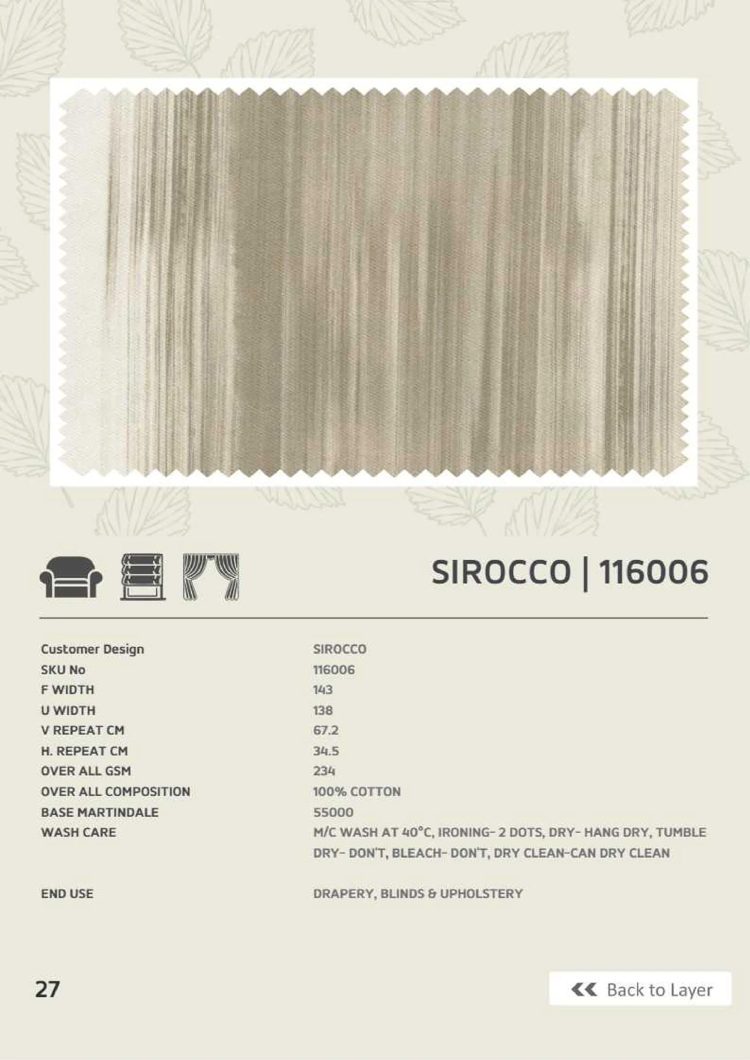 Sirocco 116066 Linen Fabric - Versatile & Durable Textile