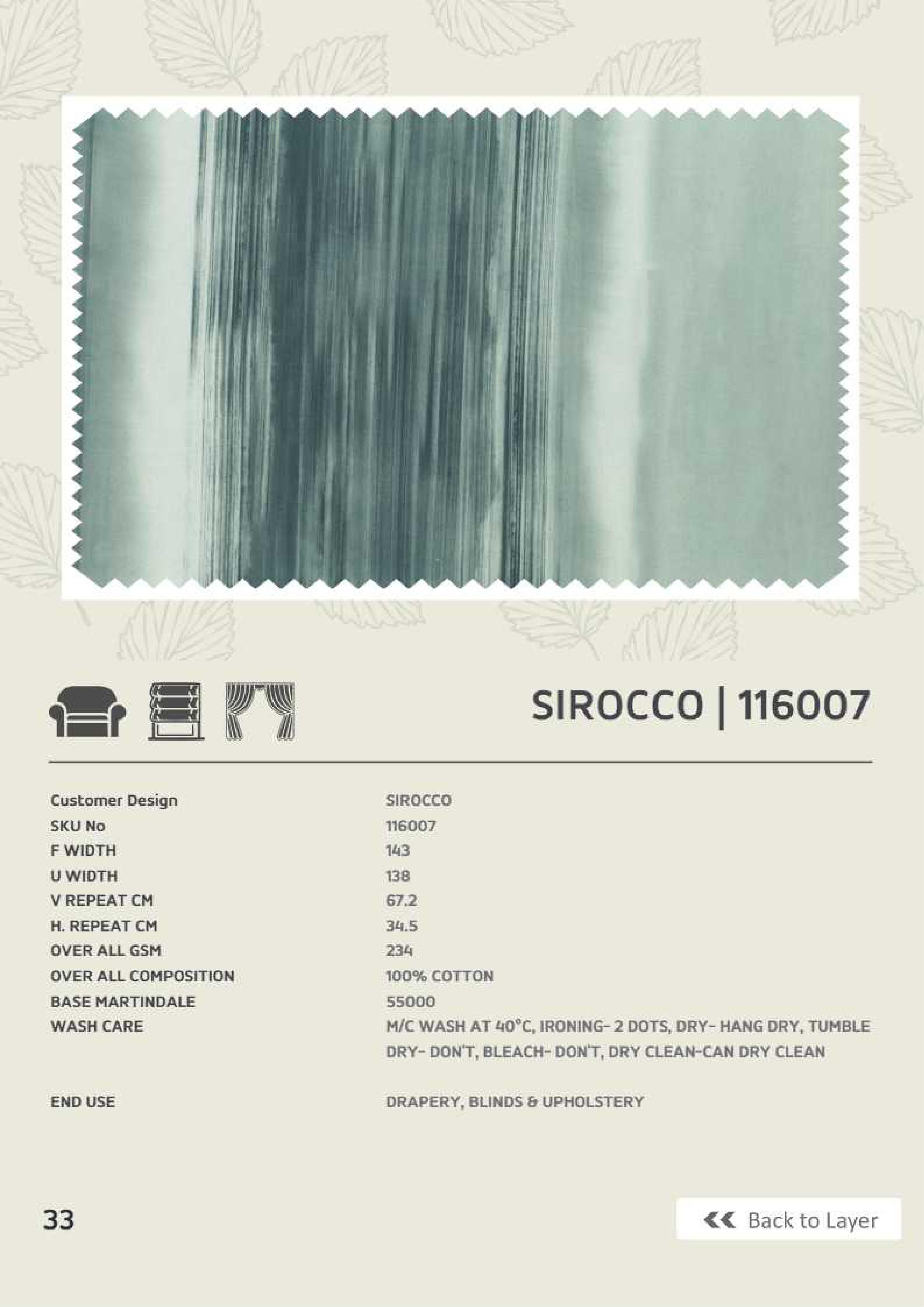 Sirocco 116007 Linen Fabric – Elegant & Durable