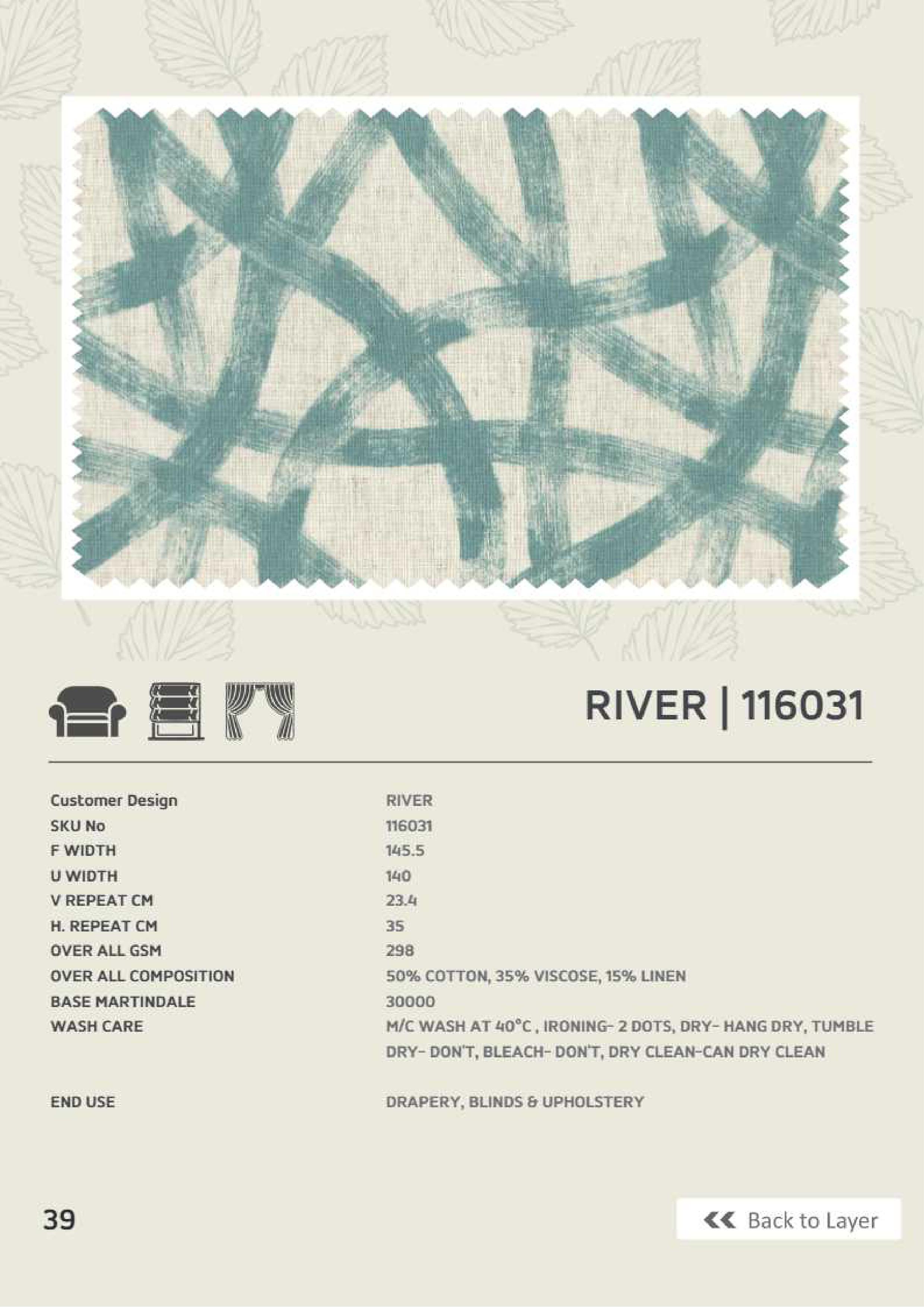 River 116031 Premium Linen Fabric - Elegant & Durable