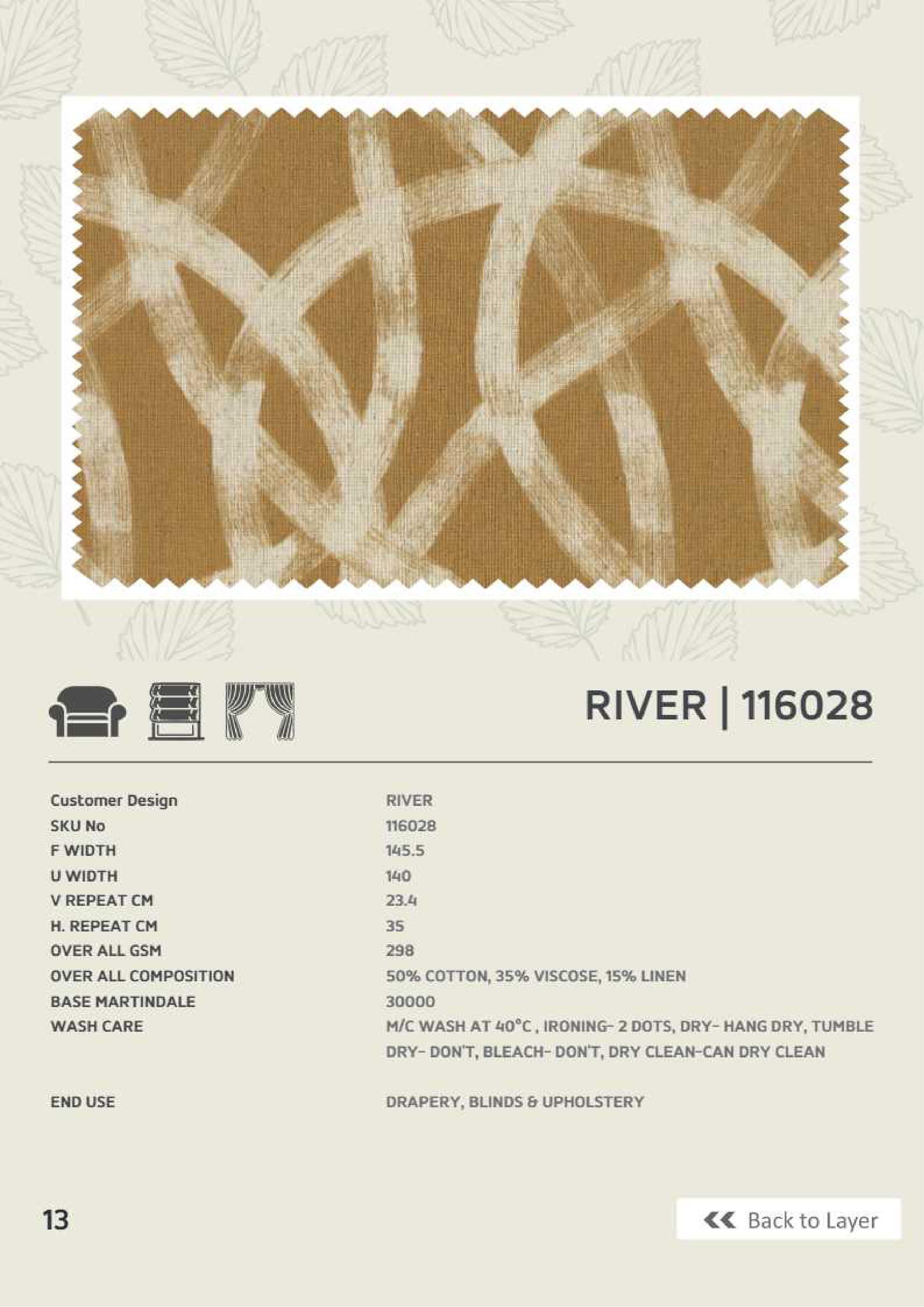 Premium River 116028 Linen Fabric - Soft & Durable