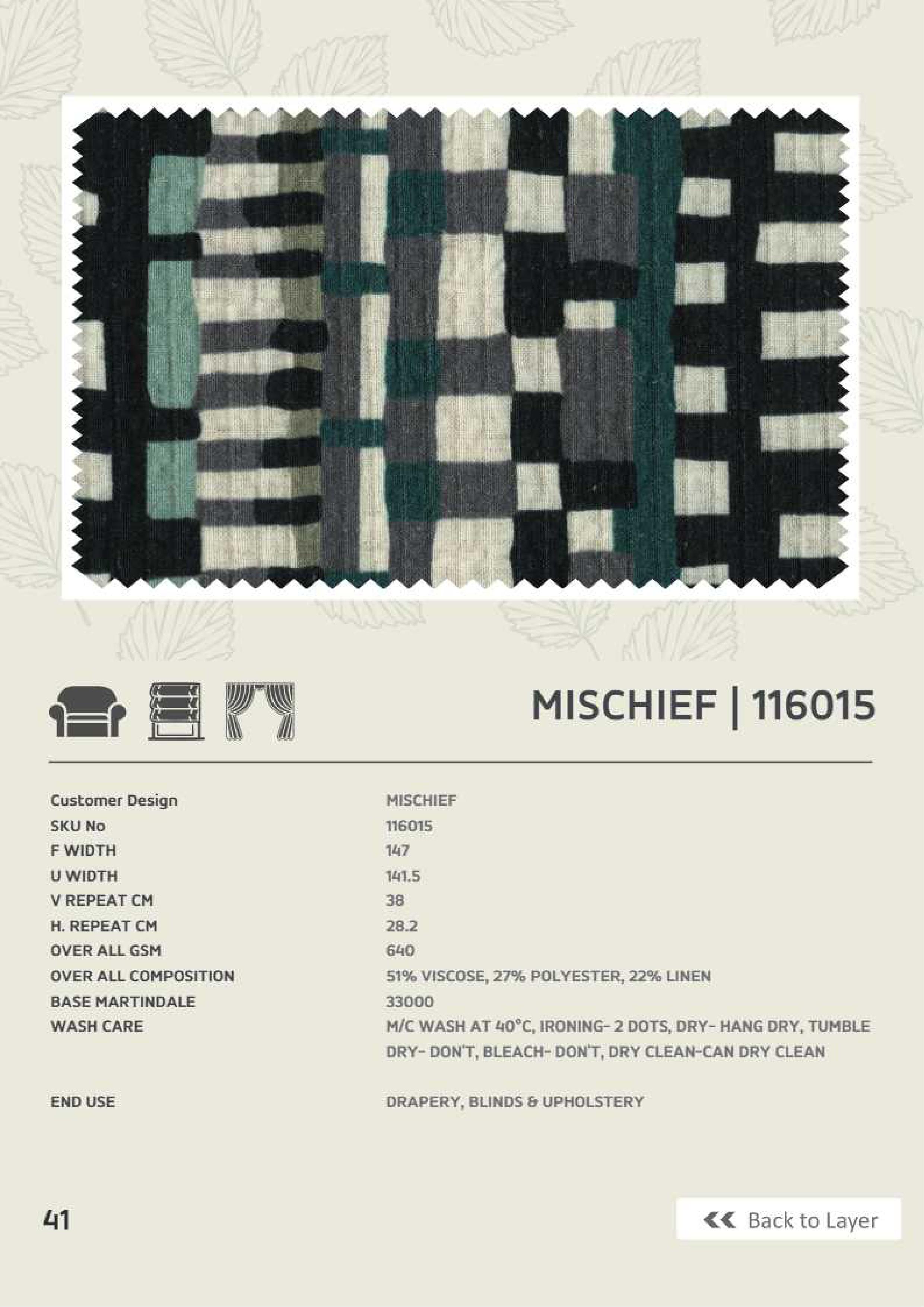 Premium Mischief 116015 Linen Fabric – Elegant & Durable