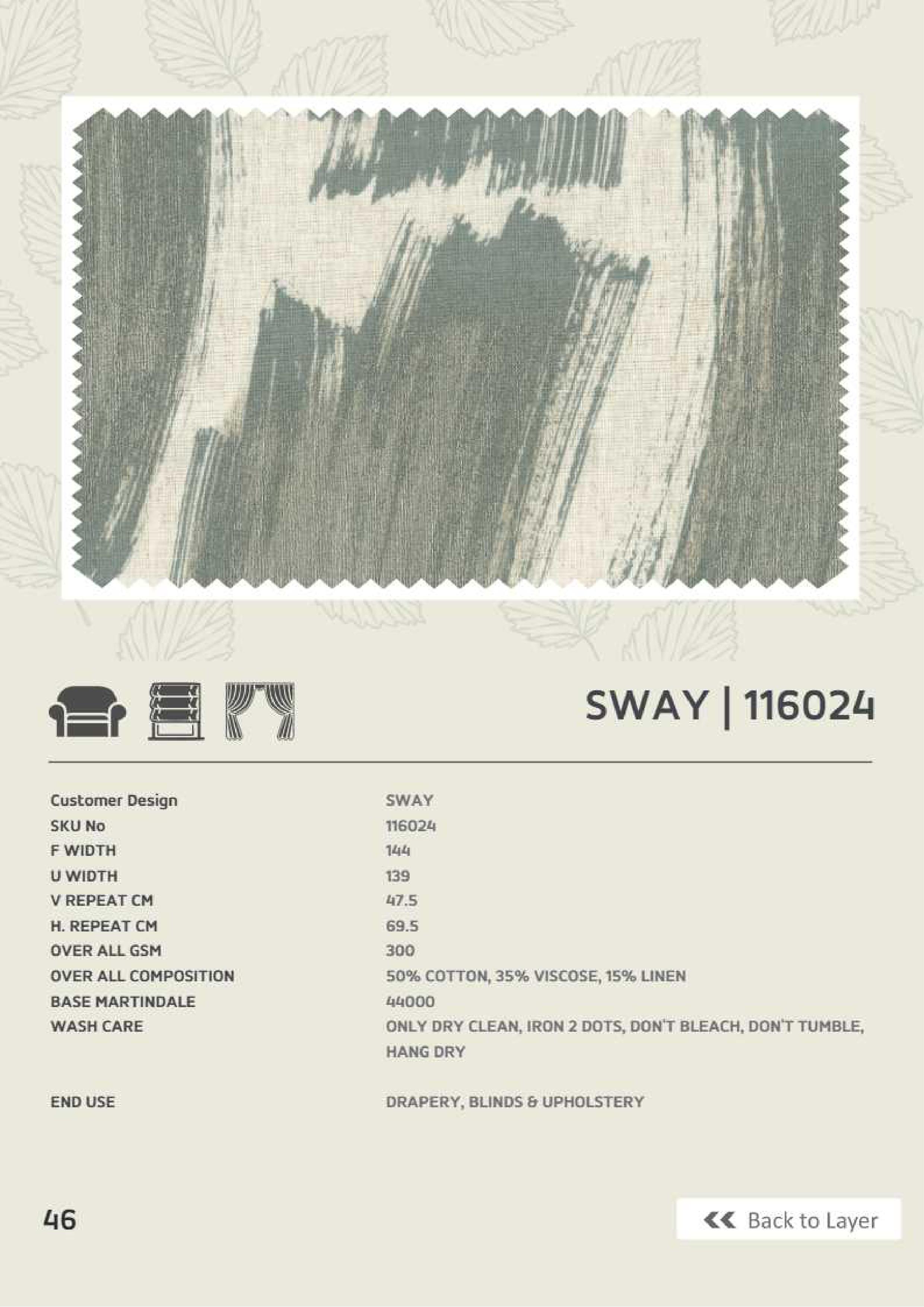 Elegant Sway 116024 Linen Fabric - Premium Quality