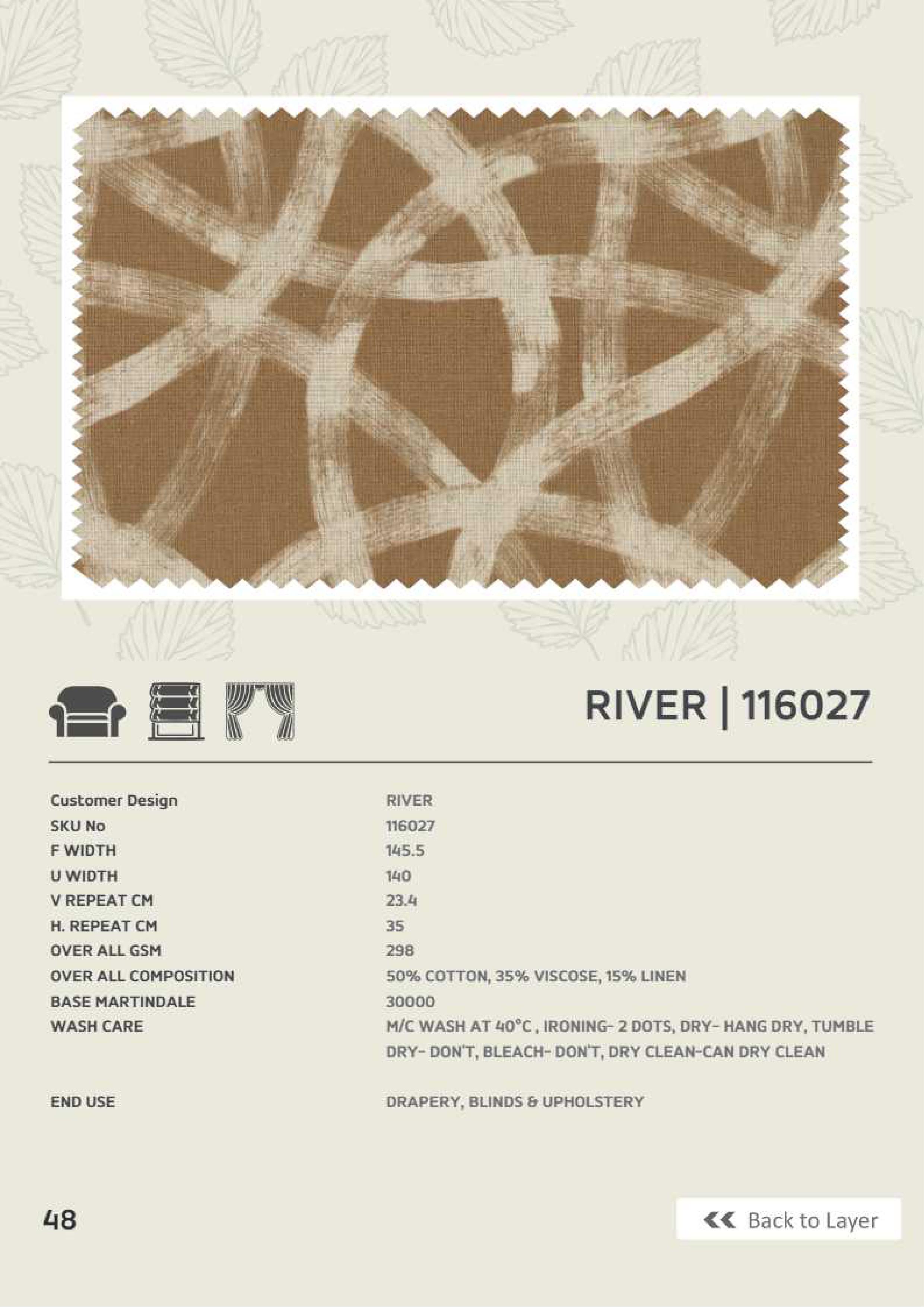 River 116037 Premium Linen Fabric - Versatile & Durable